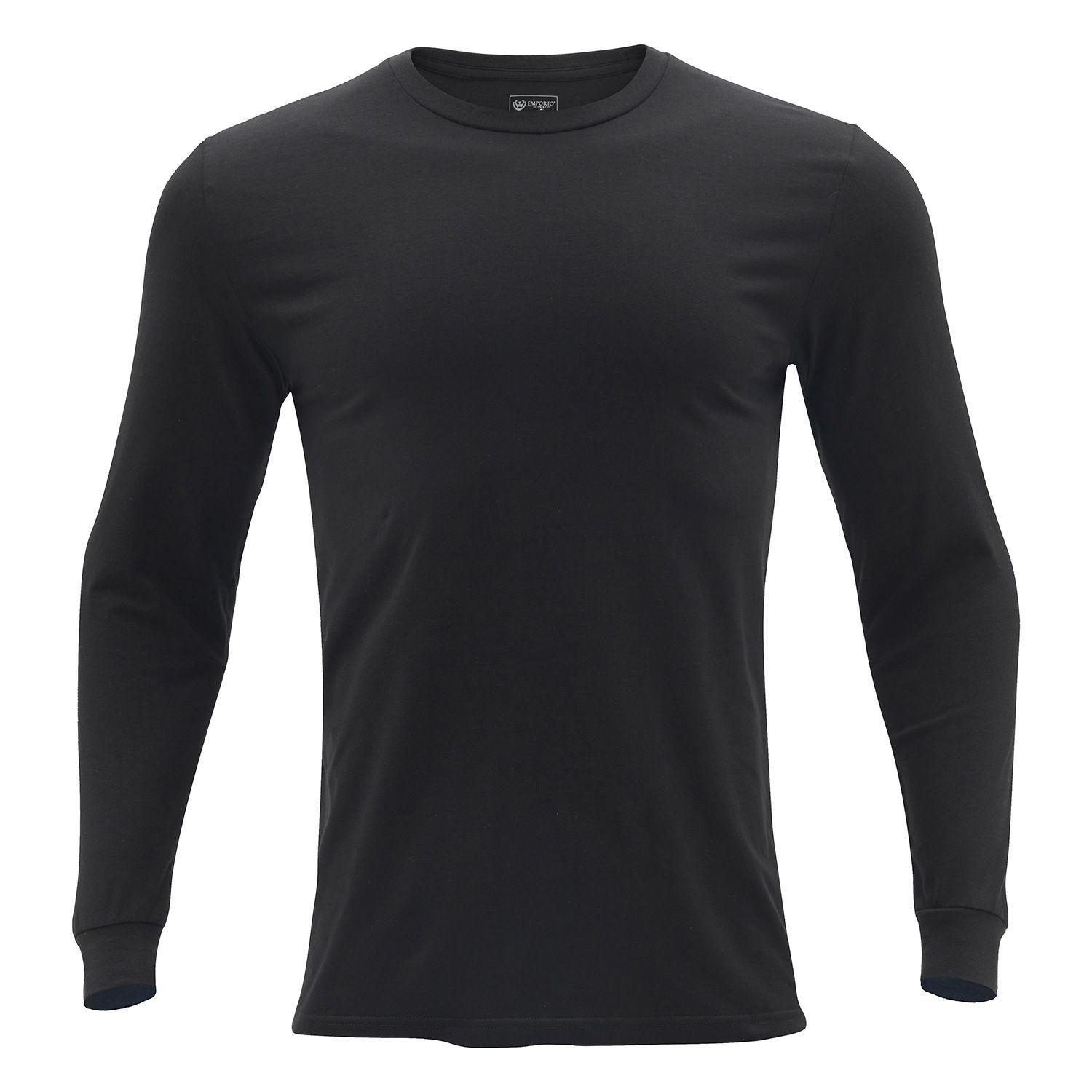 Pack 2 Camisetas Manga Larga Algodón Hombre Con Bolso de Regalo-2