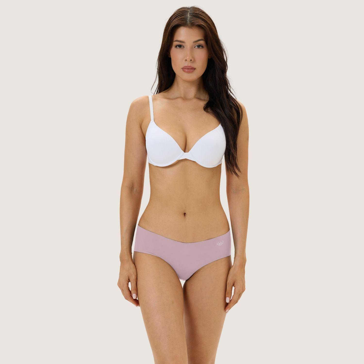 Pack de 6 Calzones - Bikini Microfibra Corte Laser Mujer.-3