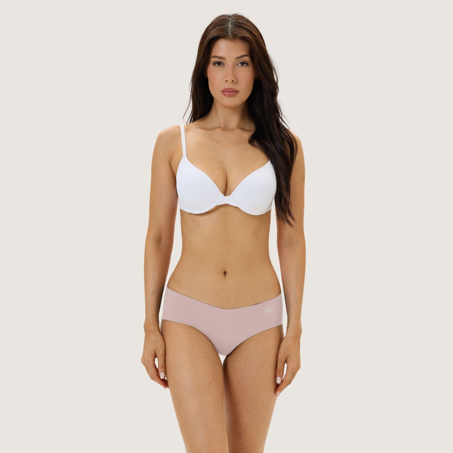 Pack de 6 Calzones - Bikini Microfibra Corte Laser Mujer.-4