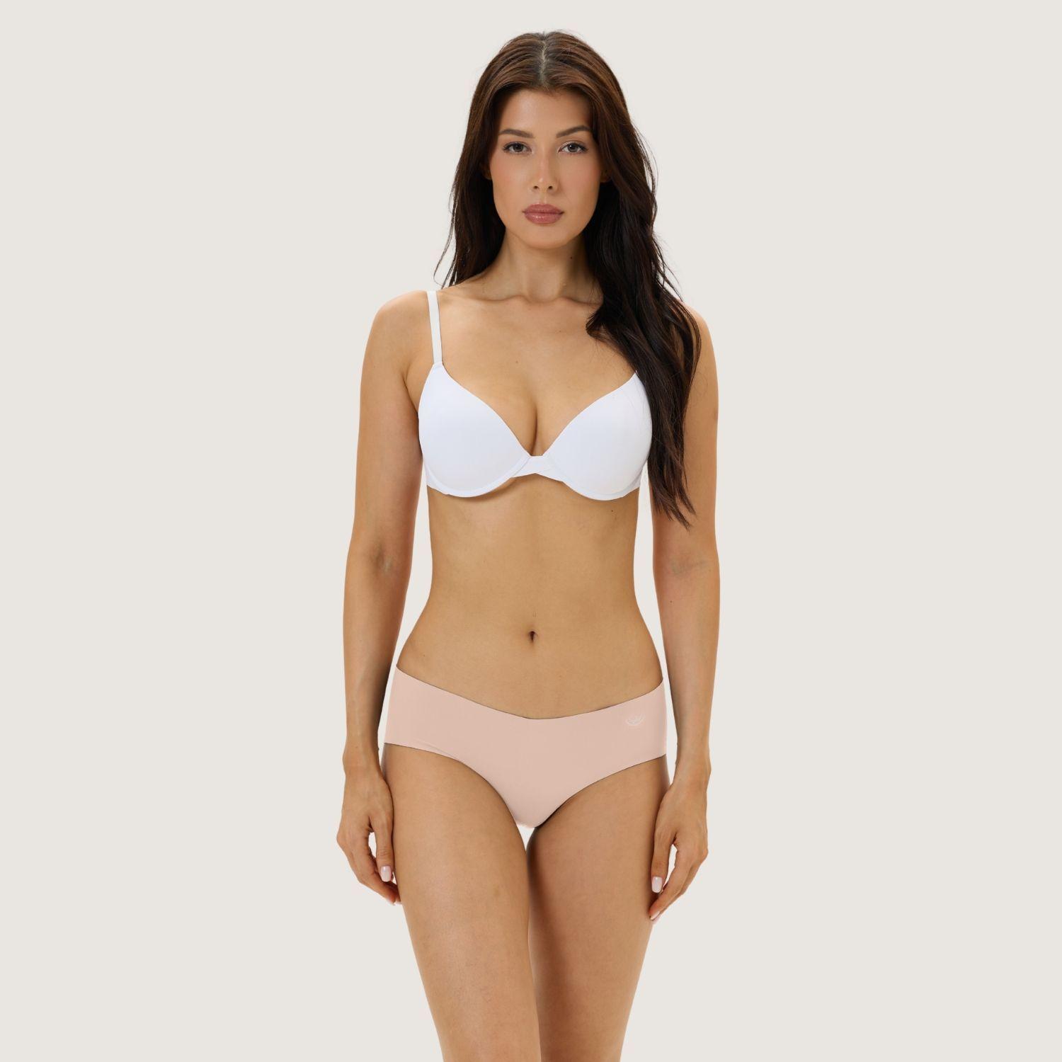 Pack de 6 Calzones - Bikini Microfibra Corte Laser Mujer.-5