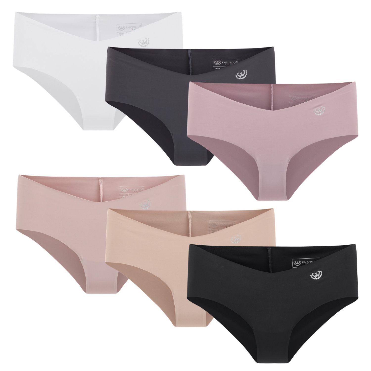 Pack de 6 Calzones - Bikini Microfibra Corte Laser Mujer.-7