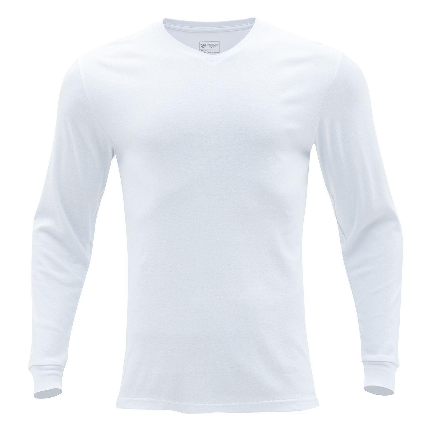 Pack de 2 - Camisetas Manga Larga Algodón Hombre Con Bolso de Regalo-2