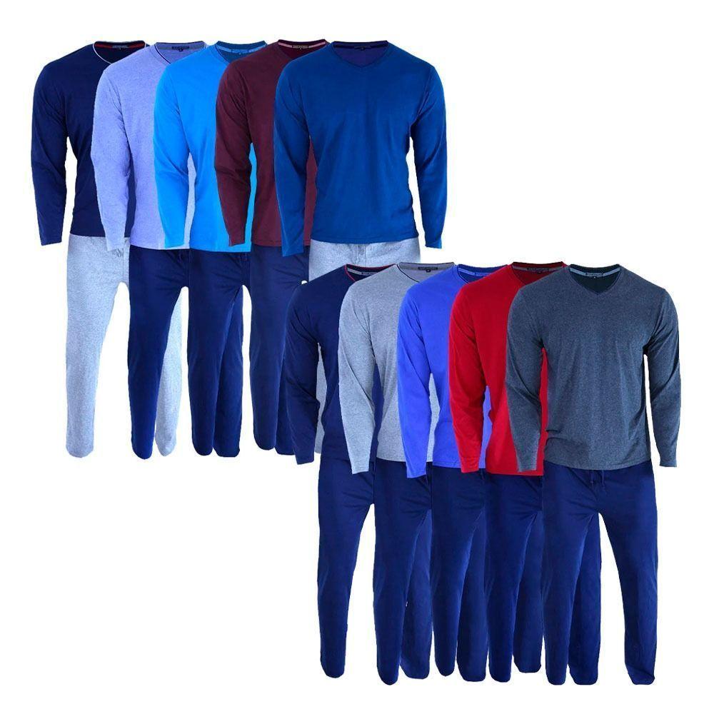 Pijama Manga Larga Algodón Hombre Pack 2-0