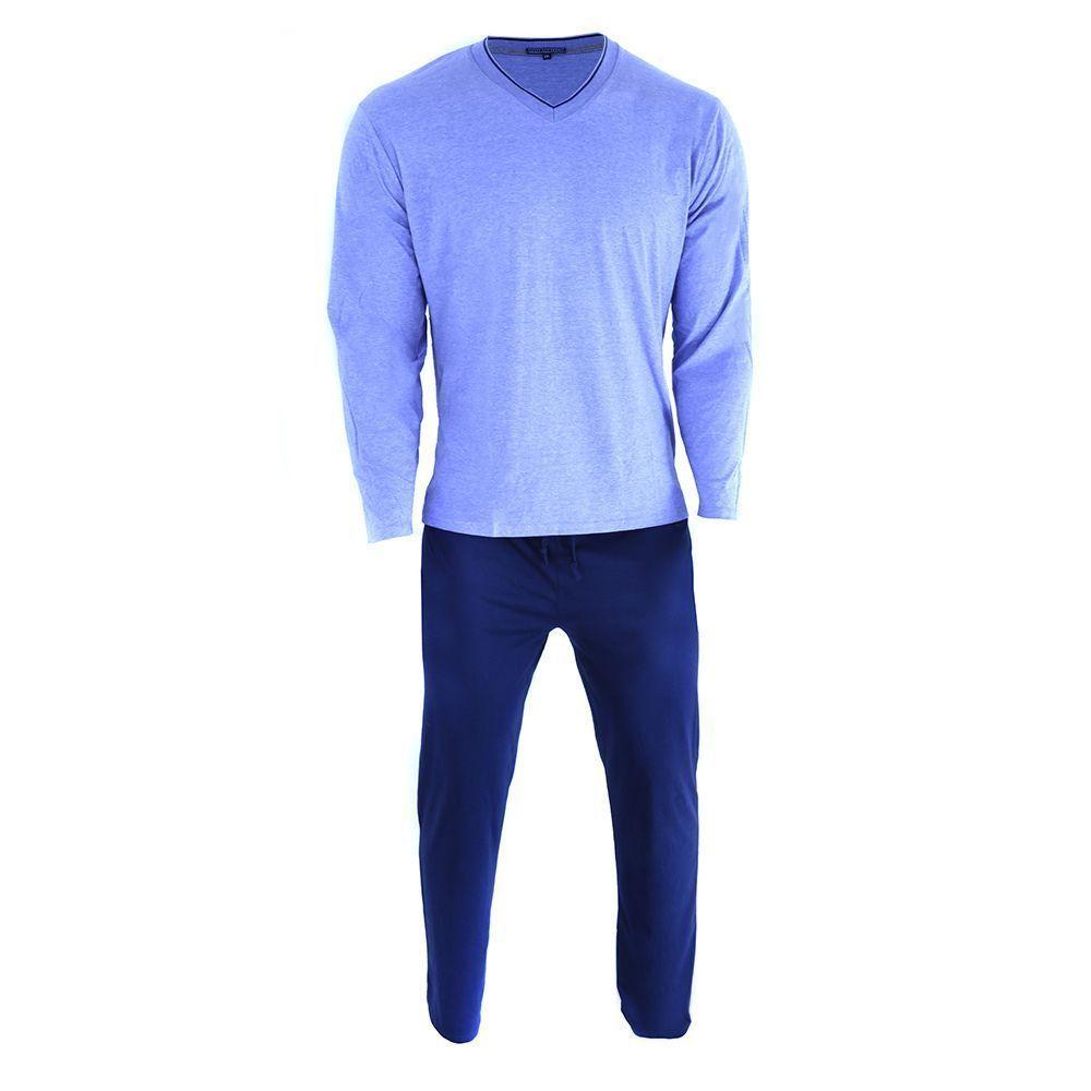 Pijama Manga Larga Algodón Hombre Pack 2-6