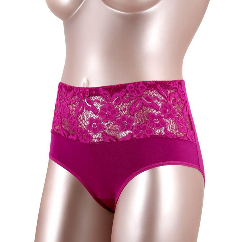 Calzon Tiro Alto Algodón con Encaje Pack 6-3