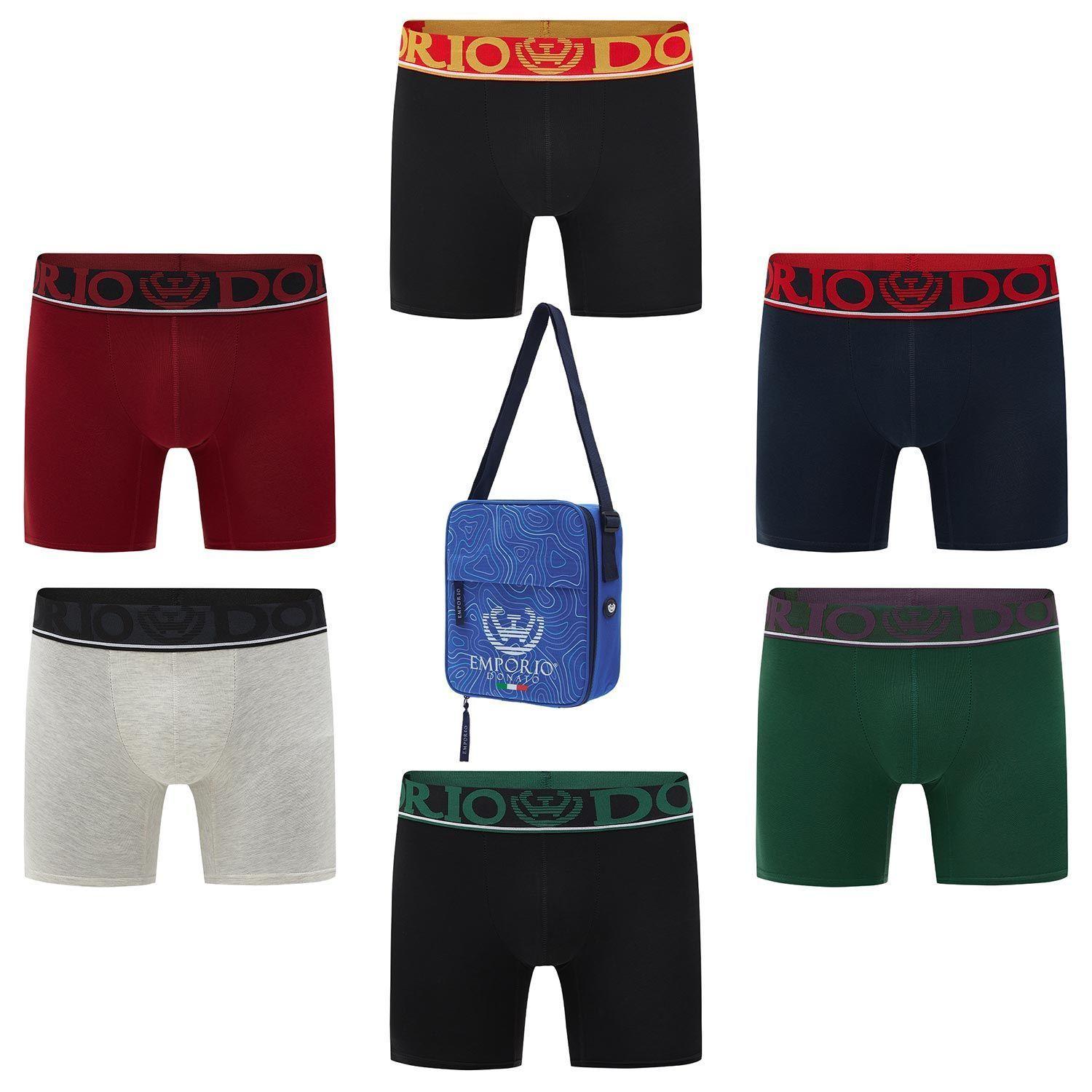 Pack de 6 - Boxer Medio Algodón Hombre + Bolso Regalo -0