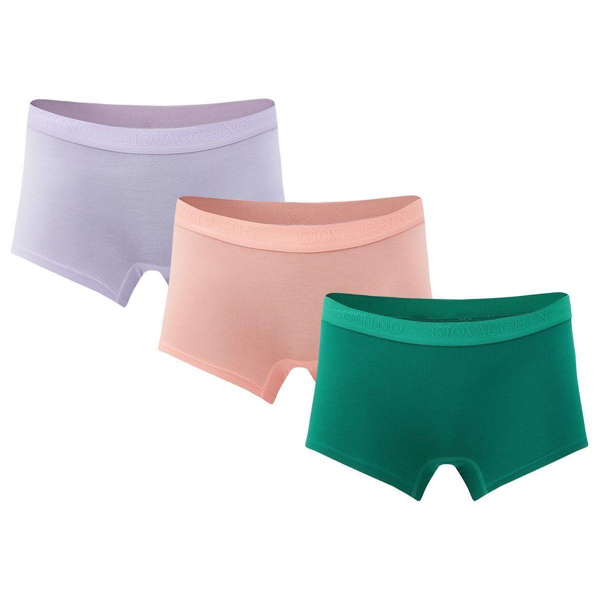 Pack de 3 Calzones Boxer Pantaleta bambú Mujer-0