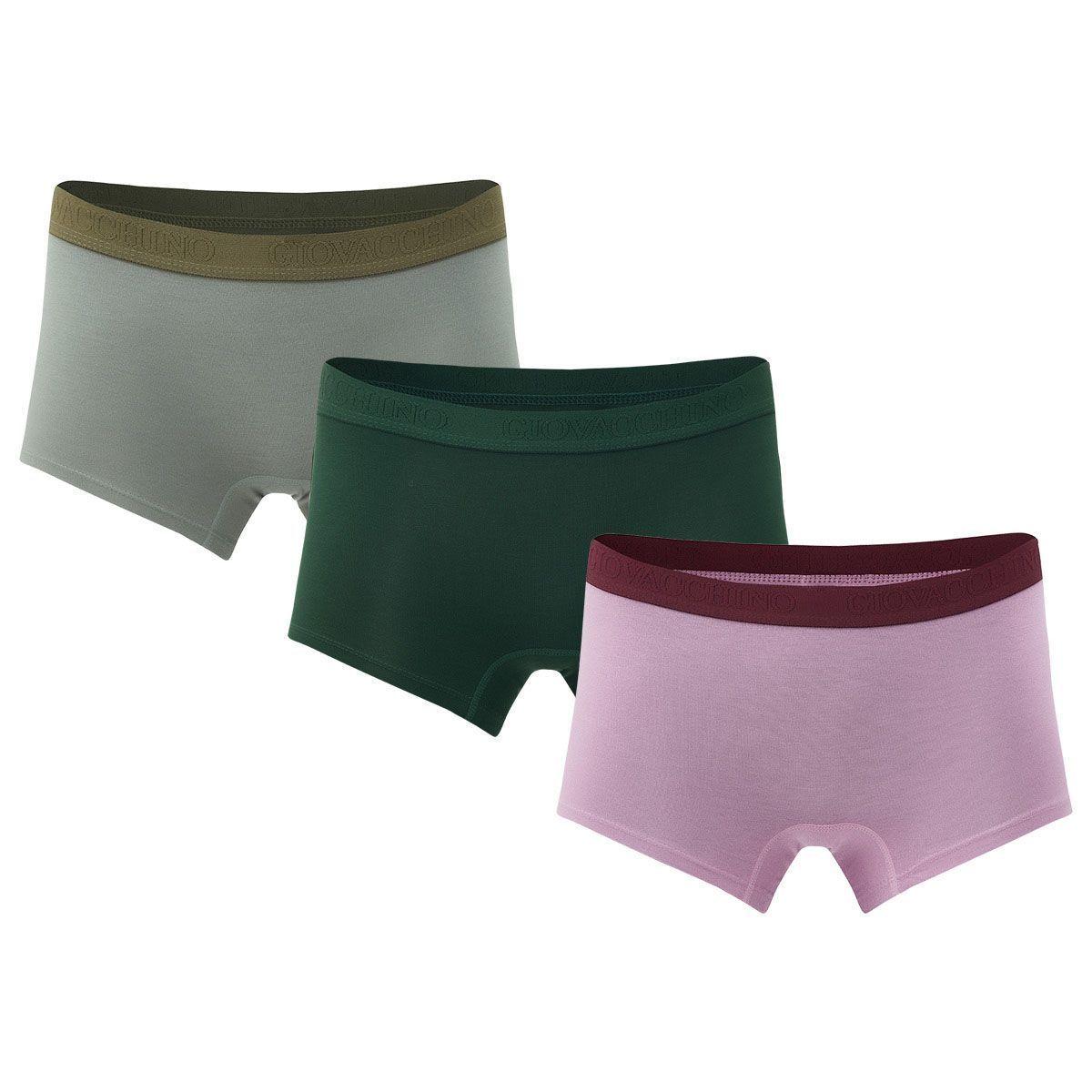 Pack de 3 Calzones Boxer Pantaleta bambú Mujer-1