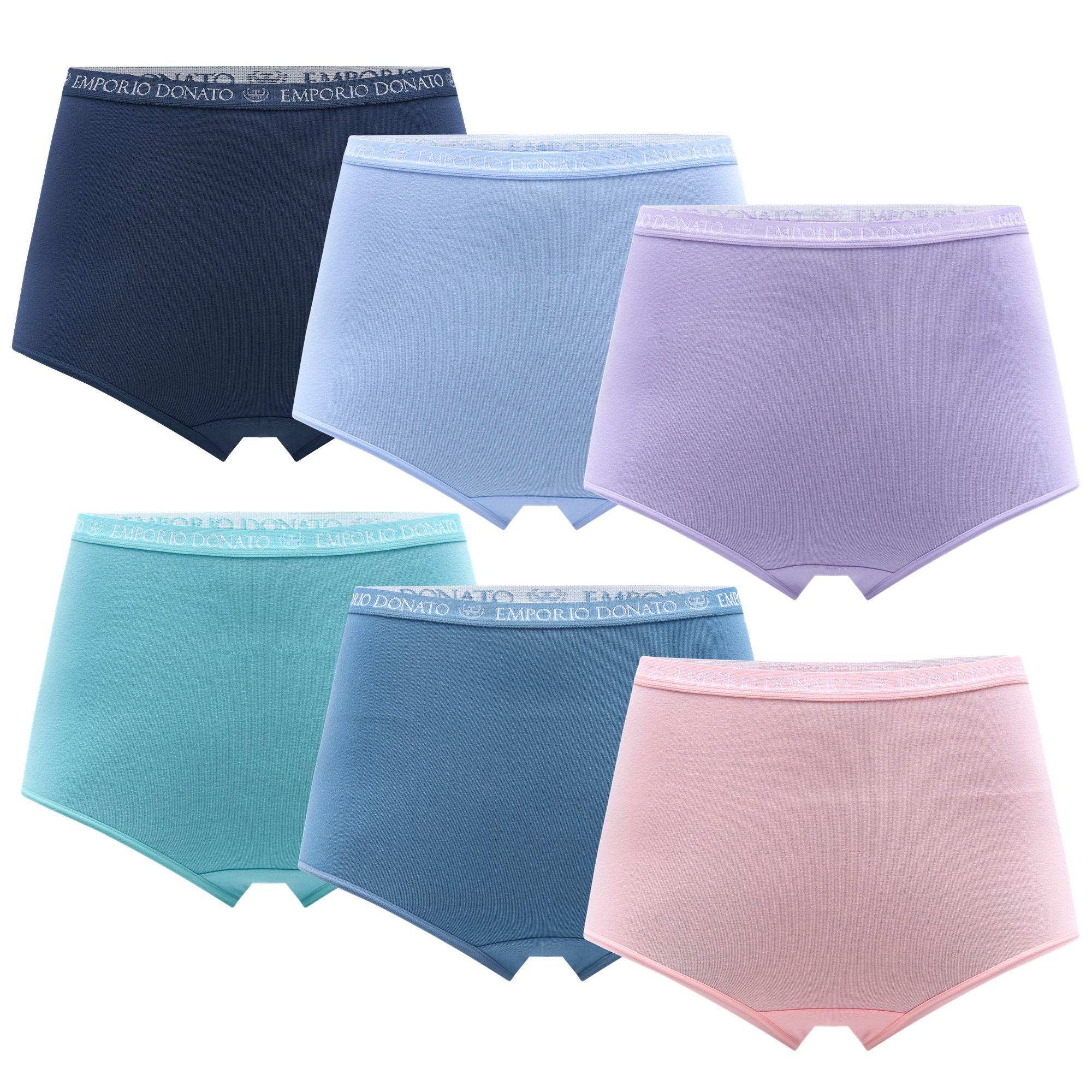 Pack de 6 Calzones Tiro Alto Algodón Mujer.-7