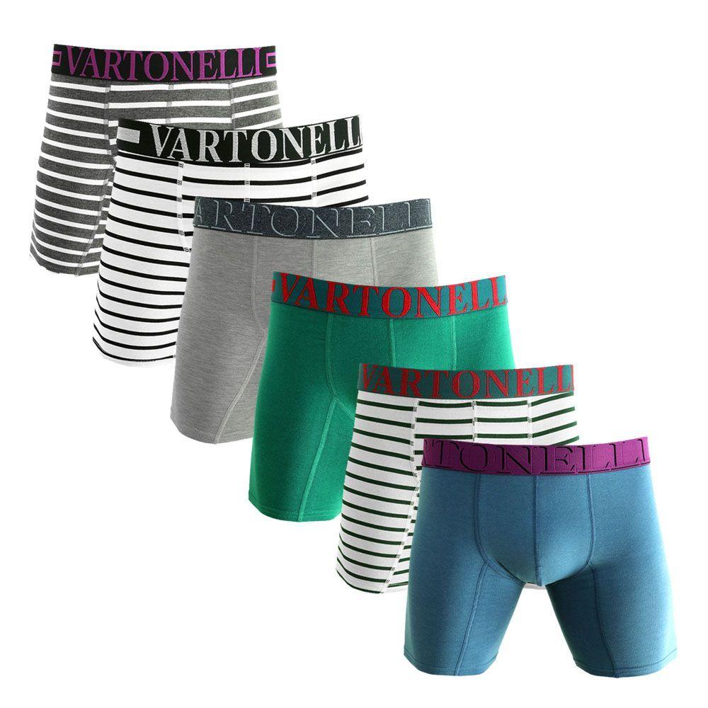 Boxer Largo Algodón Hombre Pack 6-0
