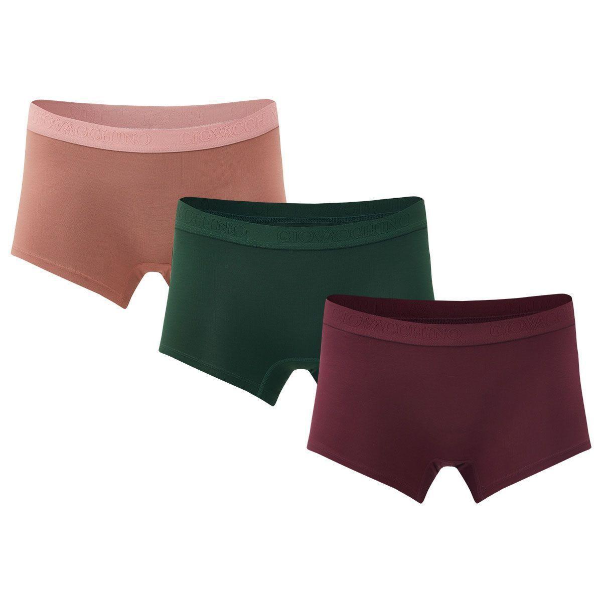 Pack de 3 Calzones Boxer Pantaleta bambú Mujer-6