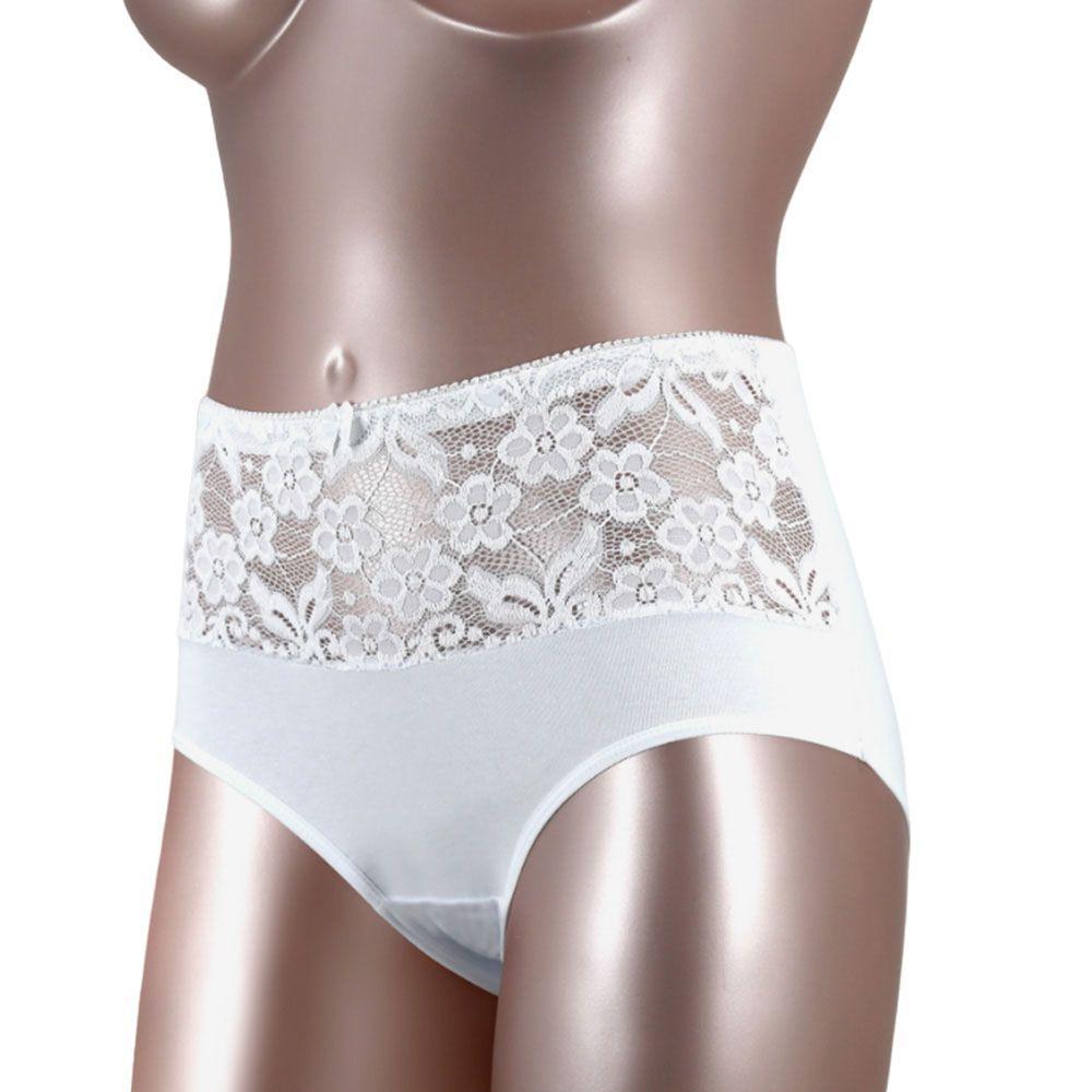 Calzon Tiro Alto Algodón con Encaje Pack 3-1