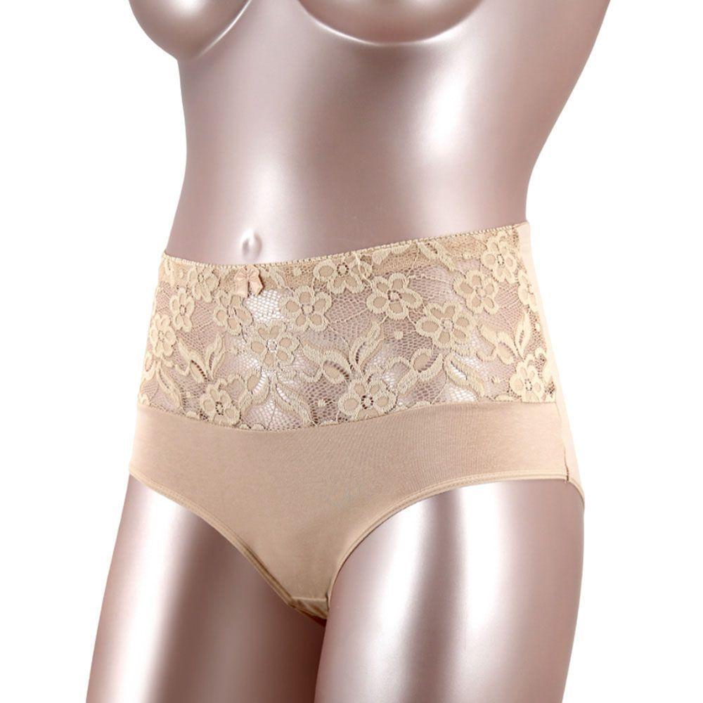 Calzon Tiro Alto Algodón con Encaje Pack 3-3