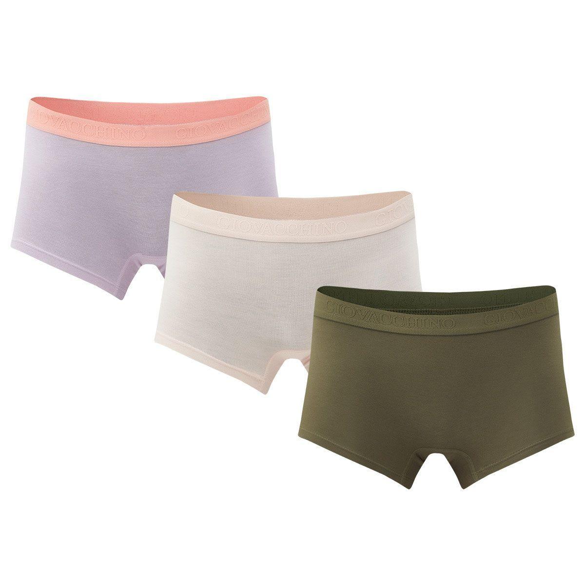 Pack de 3 Calzones Boxer Pantaleta bambú Mujer-1