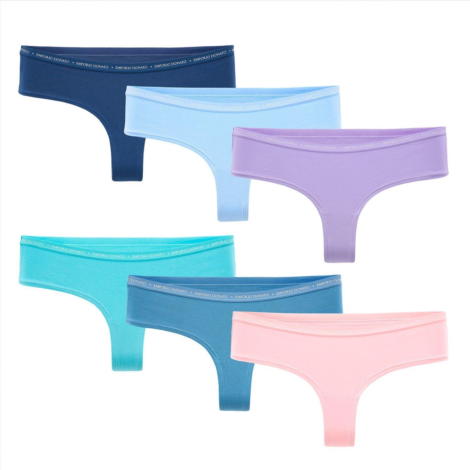 Pack   de 6 Calzones Colaless Algodón Mujer.-7