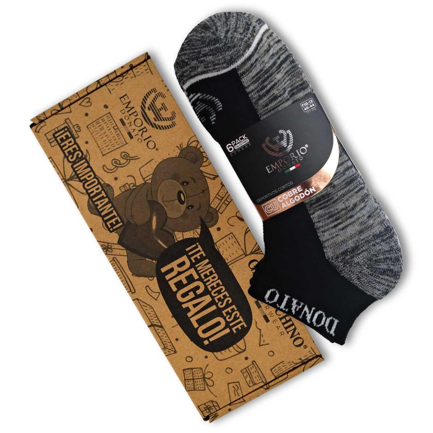 Pack de 6 Calcetines Tobilleros Deportivos Cobre Hombre-4