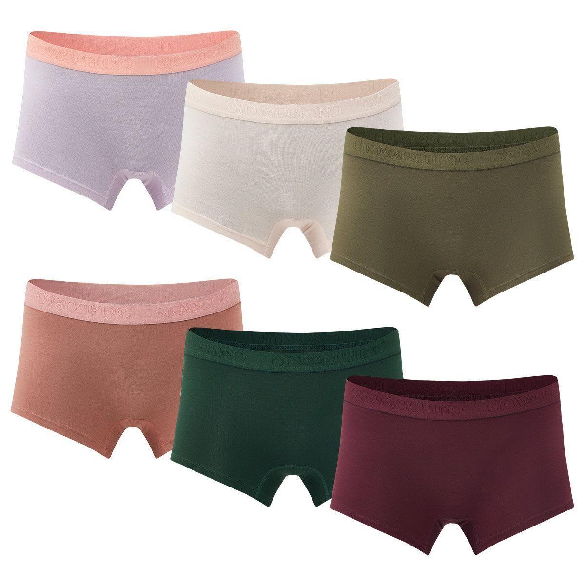 Pack de 6 Calzones Boxer Pantaleta bambú Mujer-1