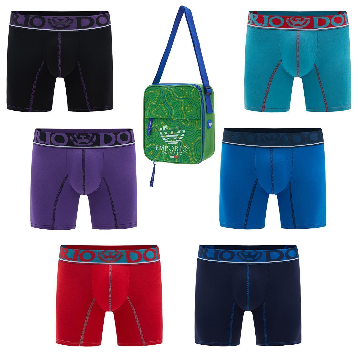 Pack de 6 Boxer Medio Algodón Hombre - Con Bolso Regalo -0