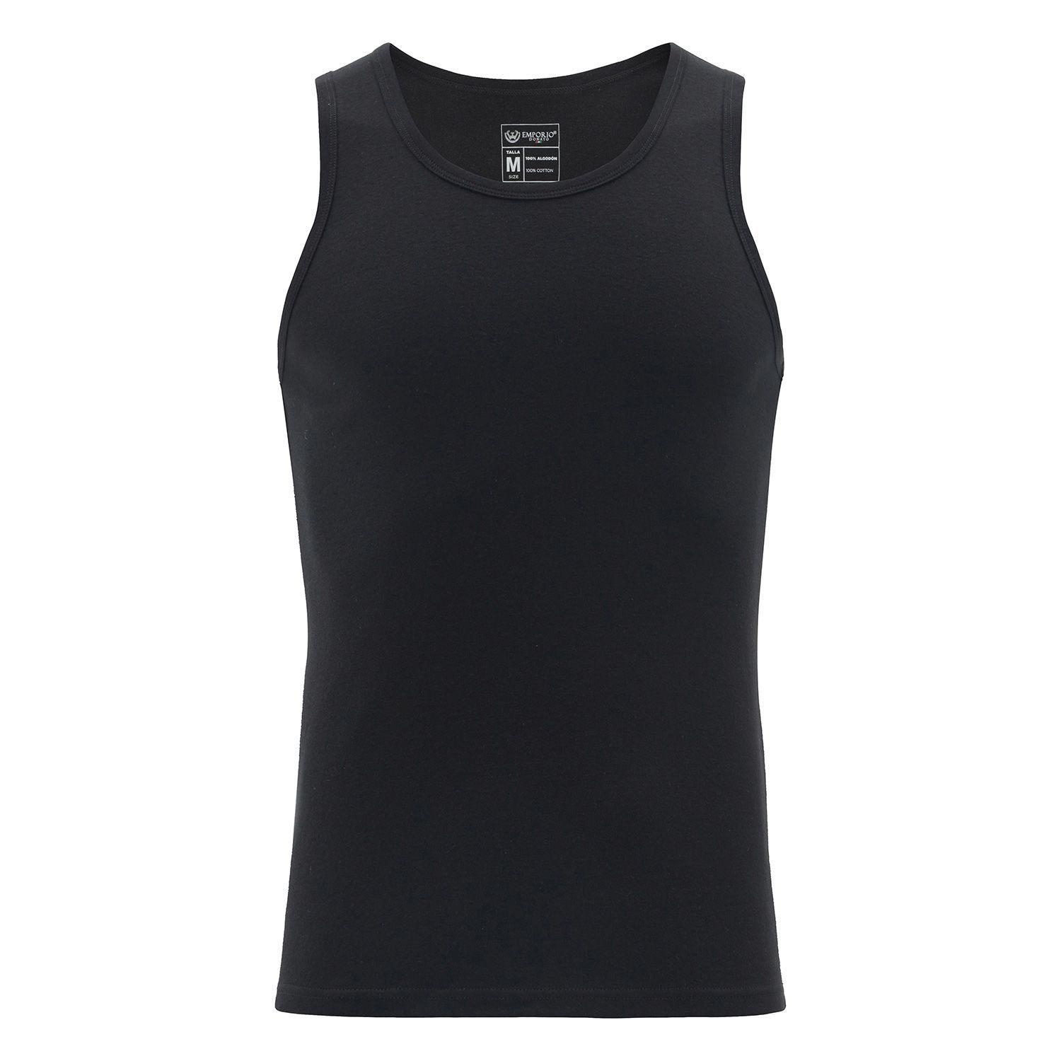 Pack de 3 Camisetas Sin Mangas Algodón Hombre Con Bolso de Regalo.-2