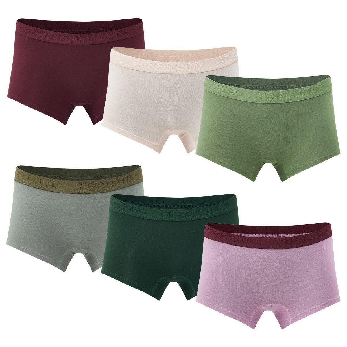 Pack de 6 Calzones Boxer Pantaleta bambú Mujer-0