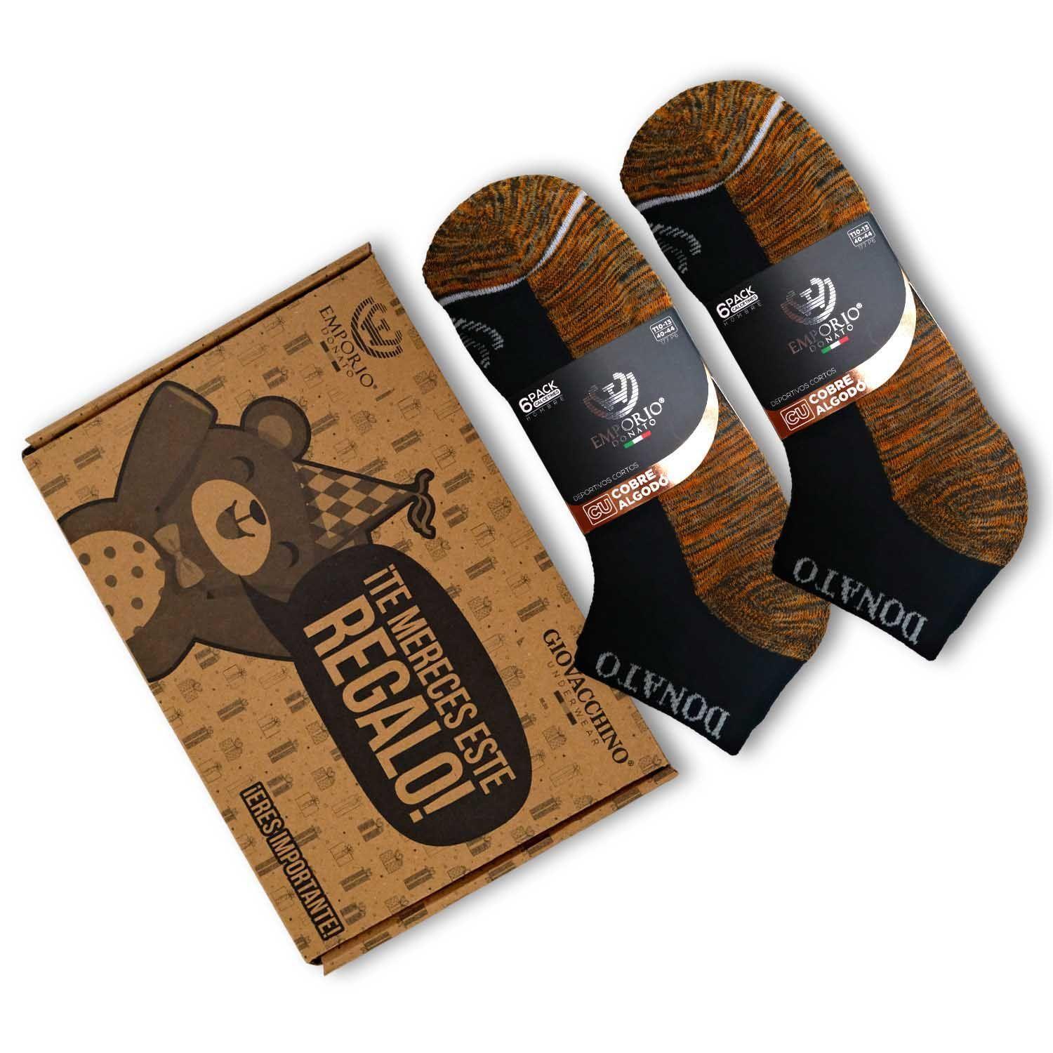 Pack de 12 Calcetines Tobilleros Deportivos Cobre Hombre-4