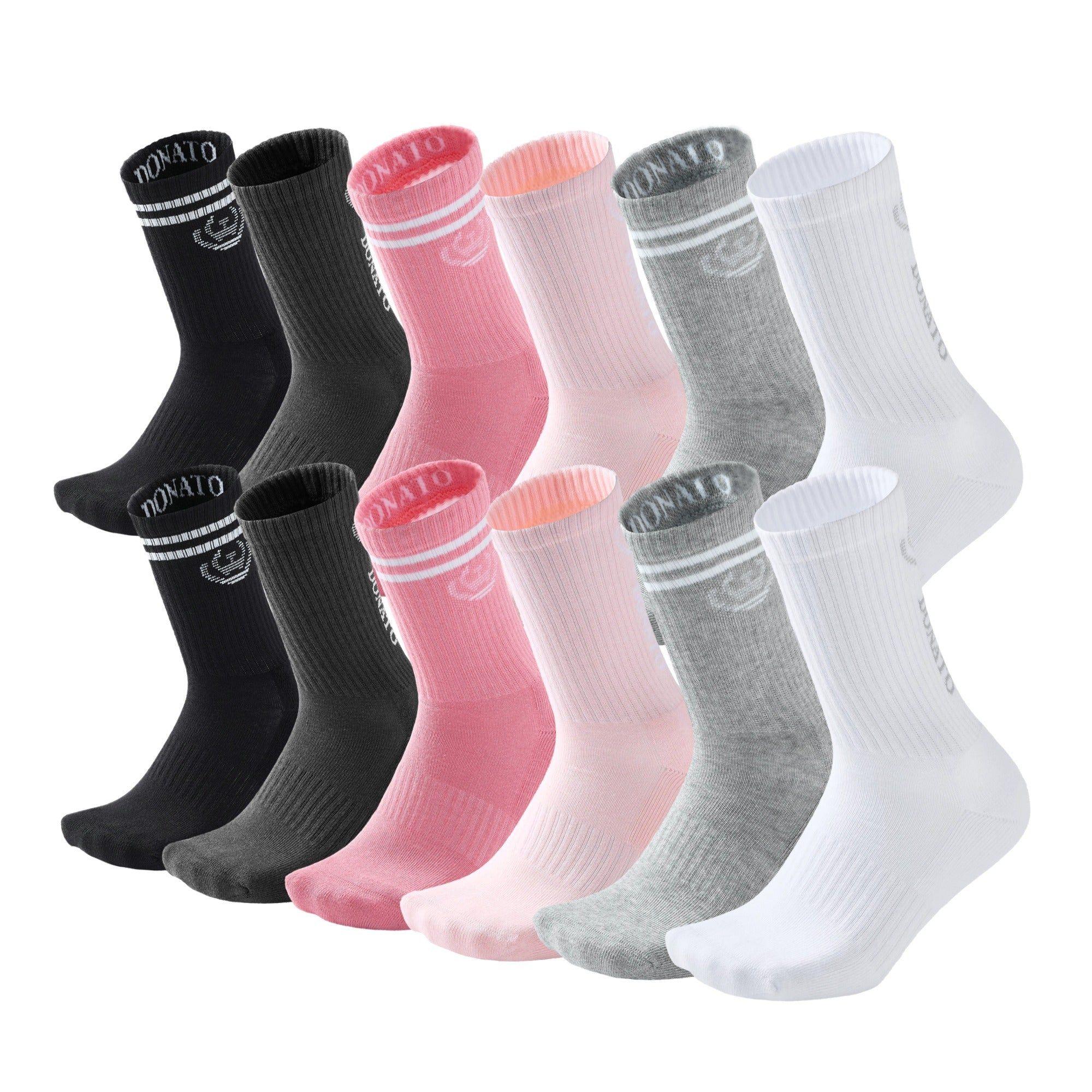 Pack 12- Calcetines Largos Deportivos Algodón Acolchonado Premium Mujer -0