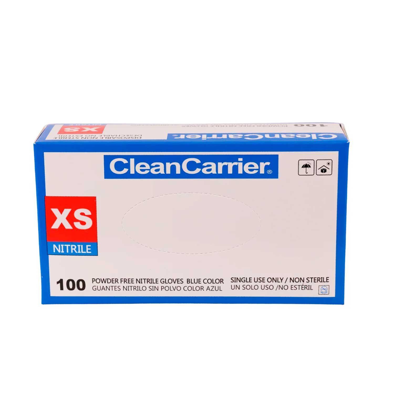 Guantes de Nitrilo azul talla XS Cleancarrier (300 unidades)-0
