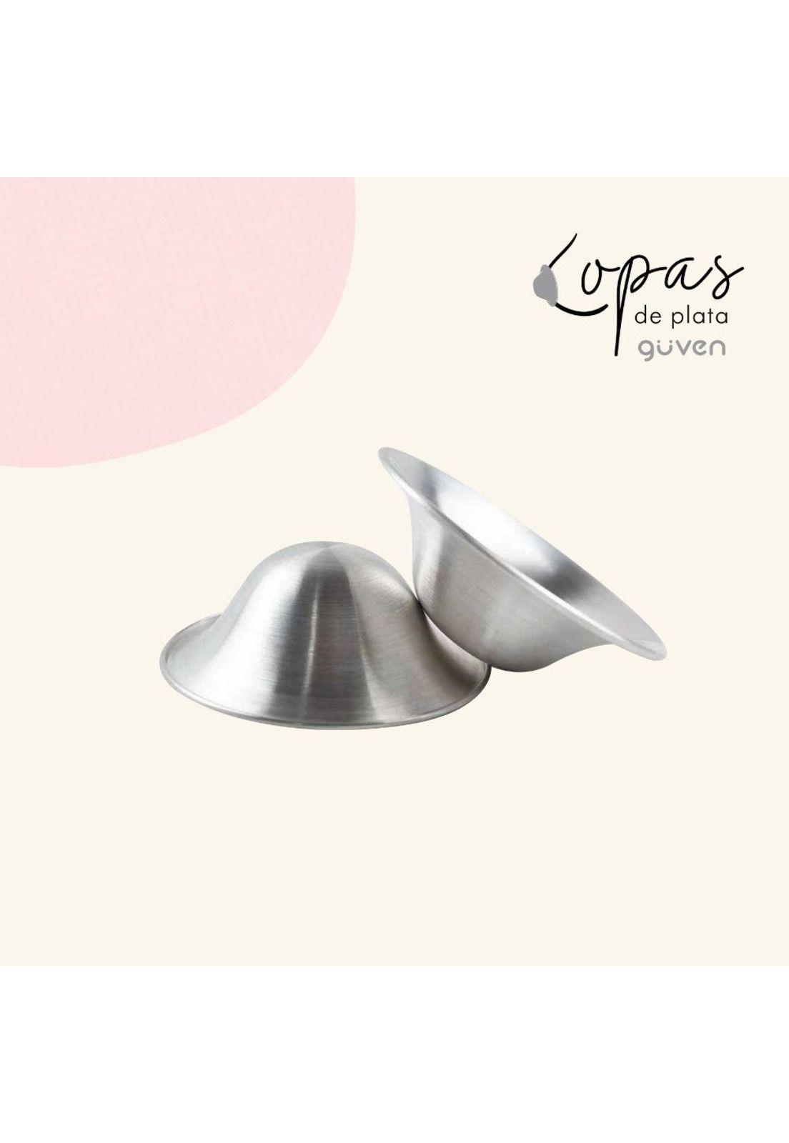 Copas de Lactancia Guven, Plata 999, 2 unidades-1