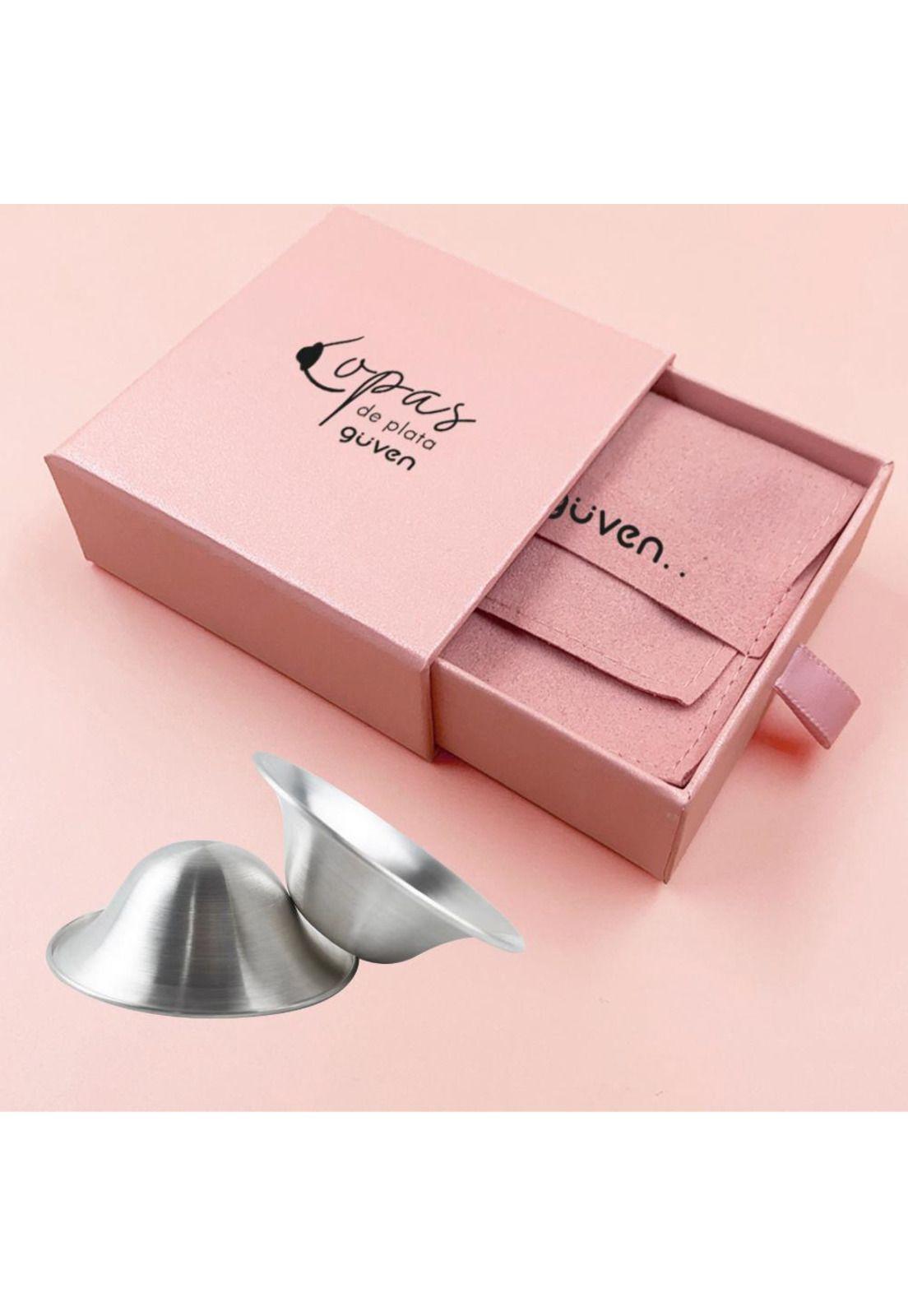 Copas de Lactancia Guven, Plata 999, 2 unidades-2