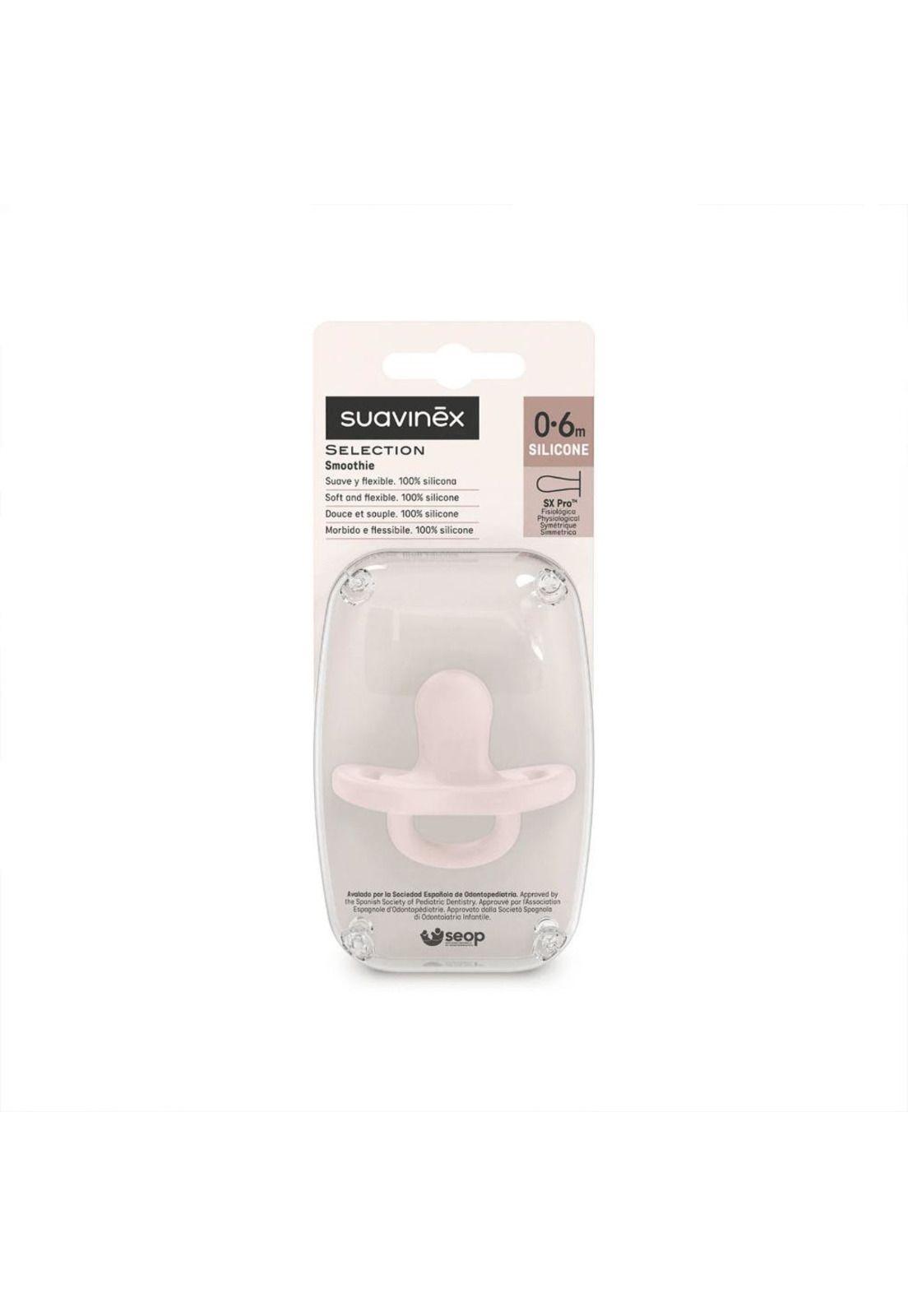 Chupete con Tetina Fisiológica SX Pro de Silicona 0/6 meses Soft Rosa-2