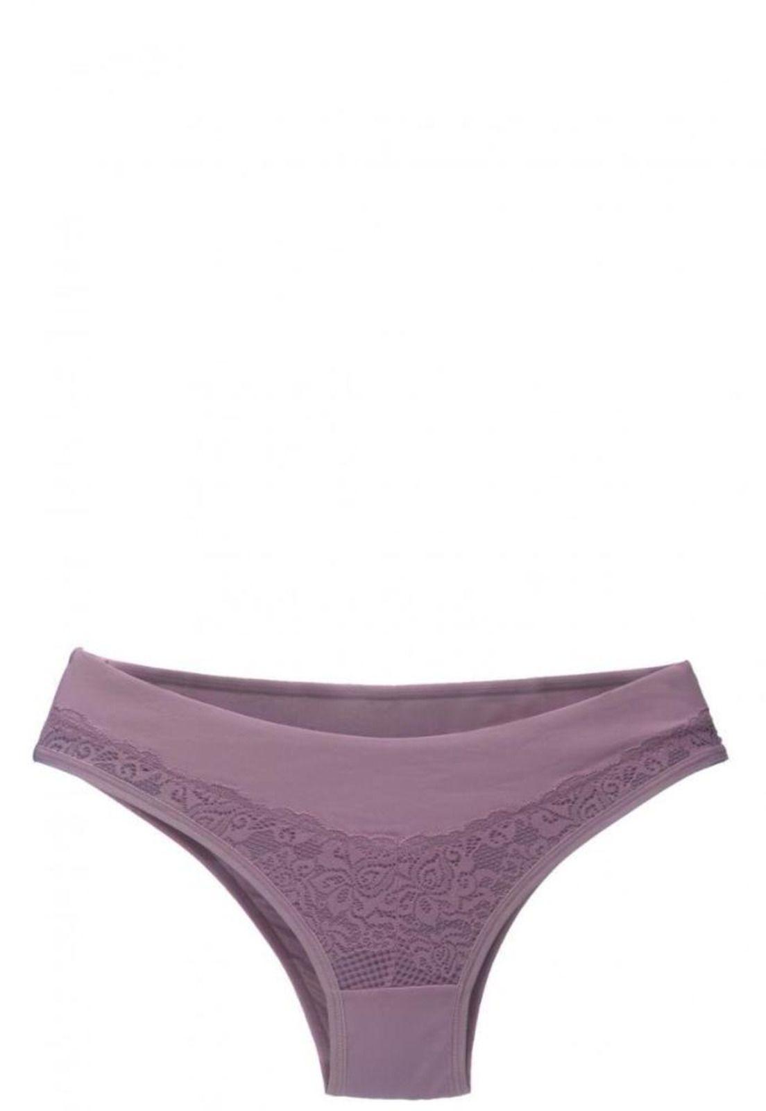 Calzón Para Embarazada Con Encaje Morado 2Rios-0