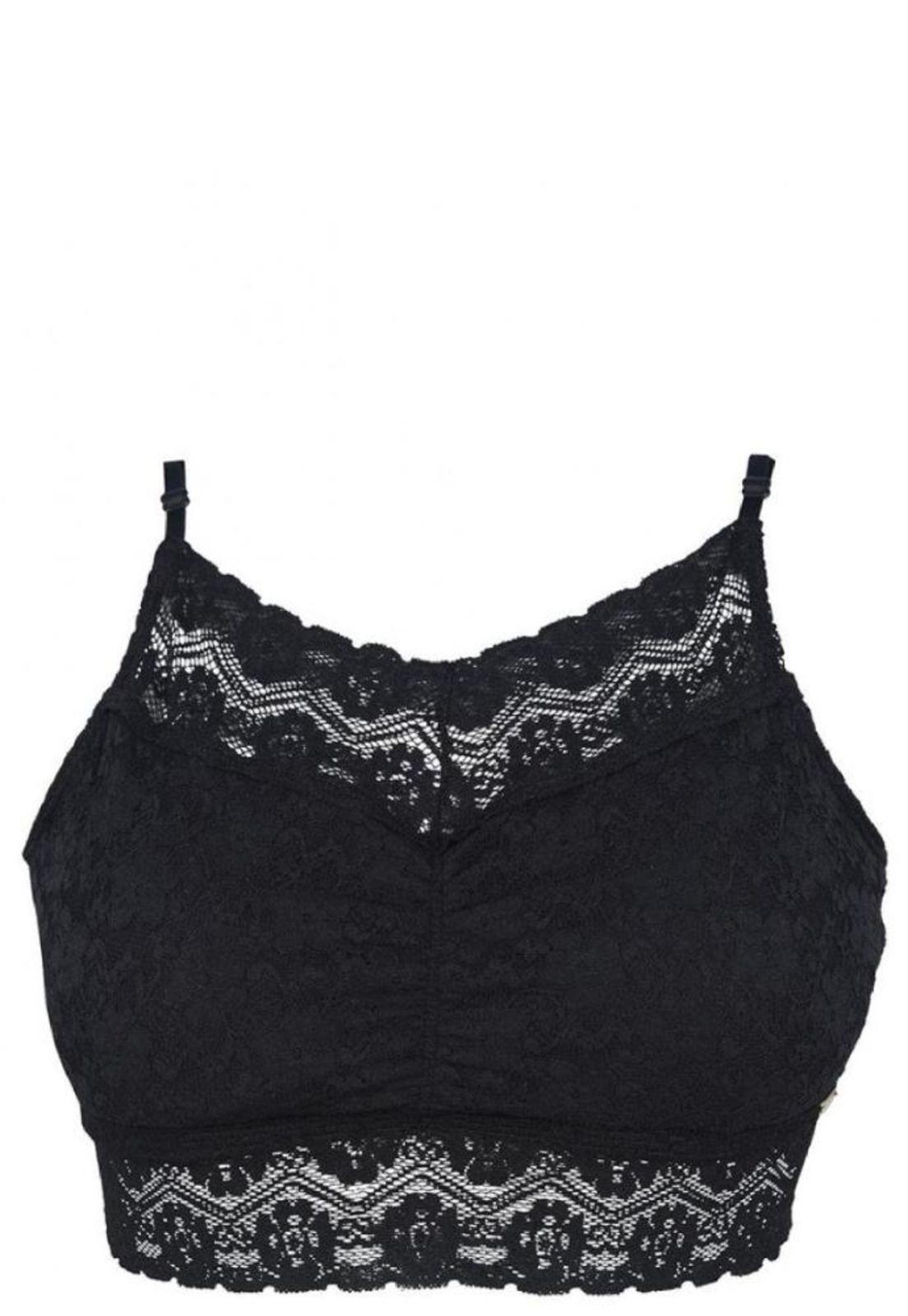 Top Encaje Recogido Negro 2Rios-2