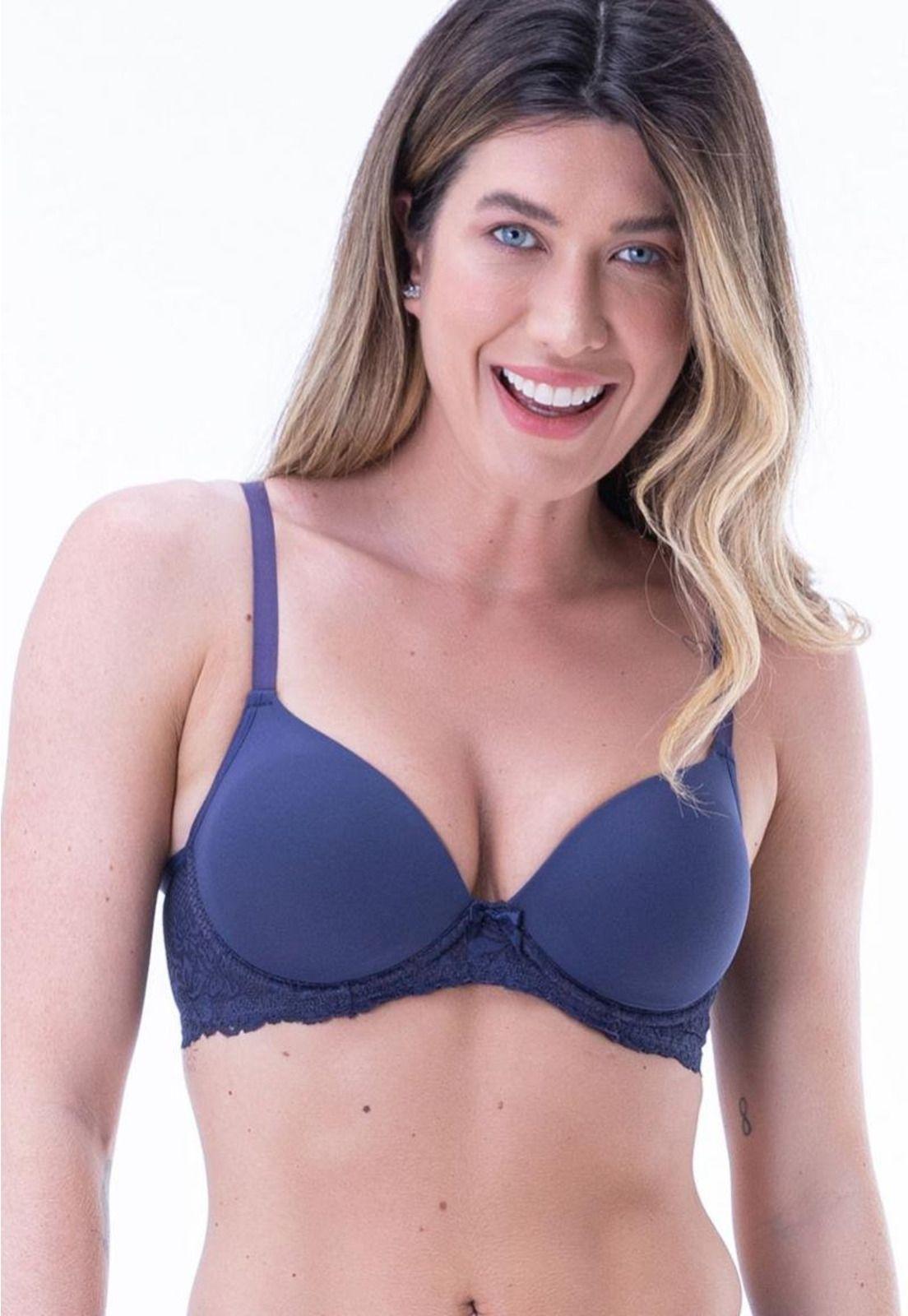 Sostén Liso Encaje Azul 2Rios-0