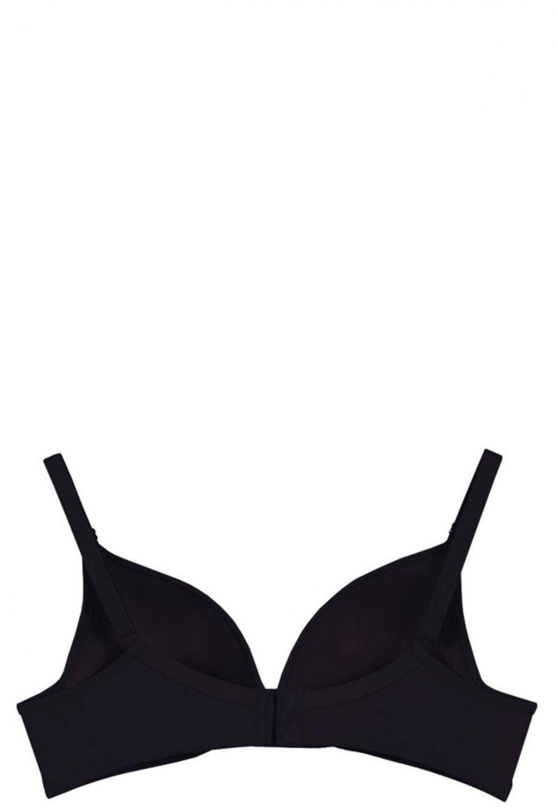 Sostén Liso Copa Push-Up Negro 2Rios-1