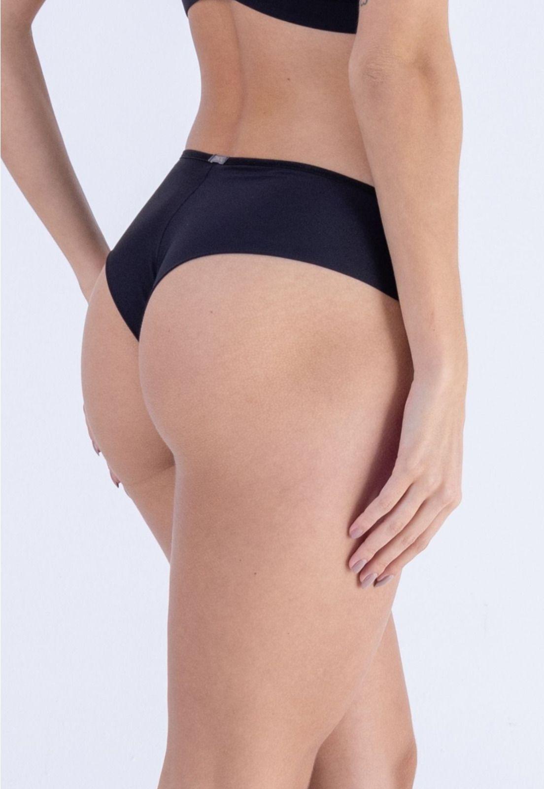 Tanga Sin marcas Frente de Tul - Negro 2Rios-0