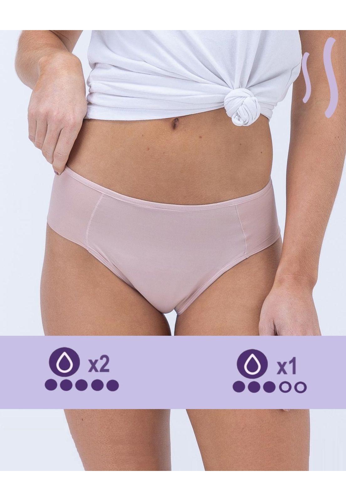 Pack 3 Calzones Menstruales Flujo Medio-Alto Palo Rosa-1