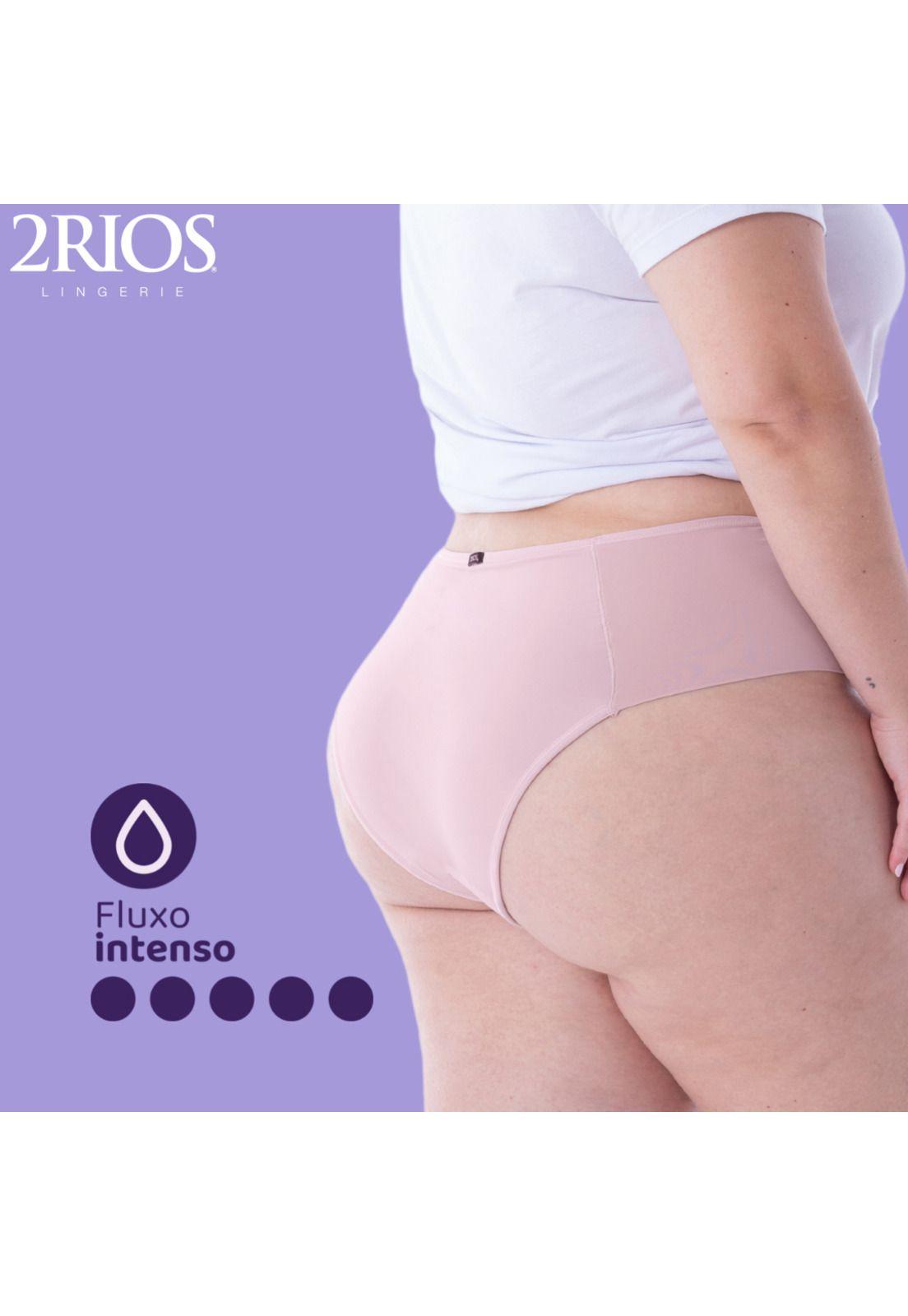 Calzón Menstrual Absorbente Plus Size Flujo Alto Palo Rosa 2Rios-3