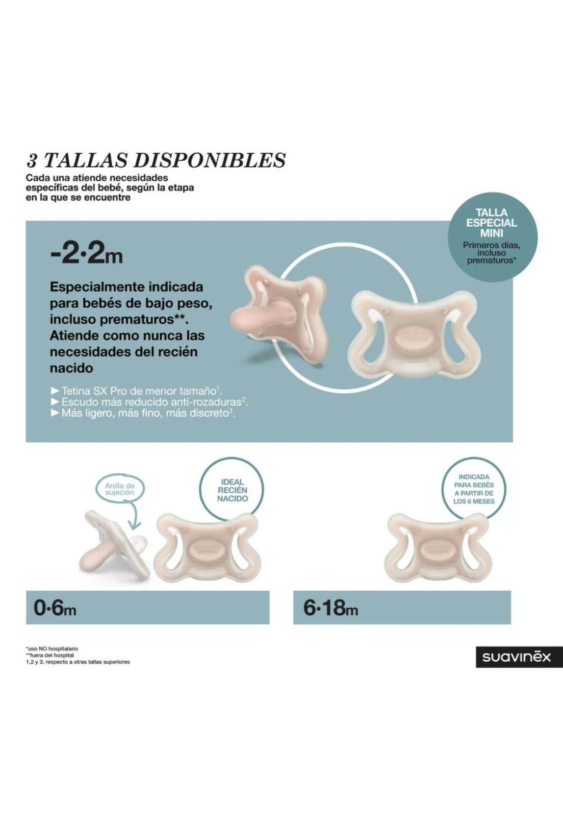 Chupete Nude Zero.Zero Fisiológica SX Silicona (-2/2 meses)-3