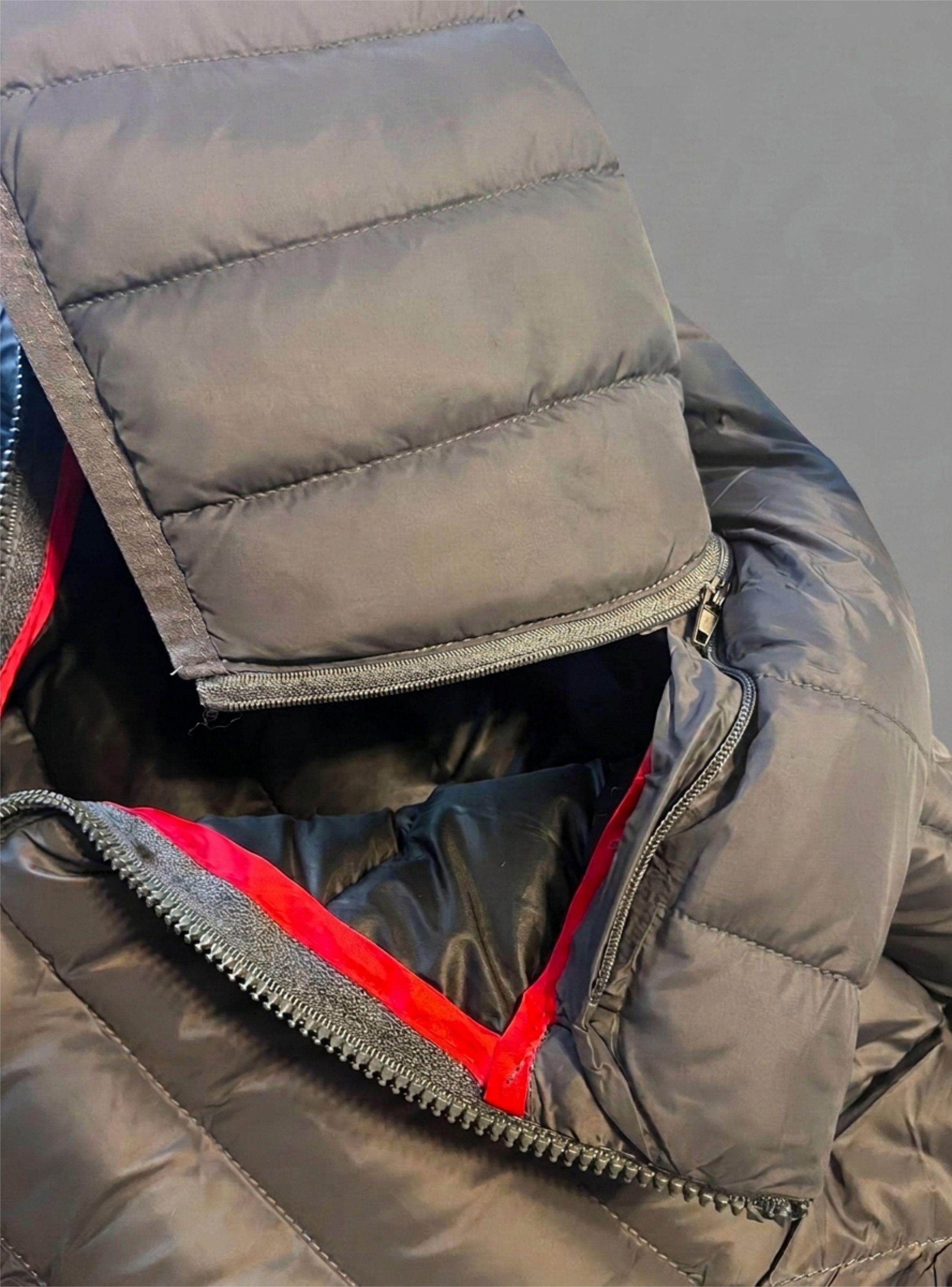 Parka Chaqueta Hombre Térmica Impermeable Estandar Gris-4
