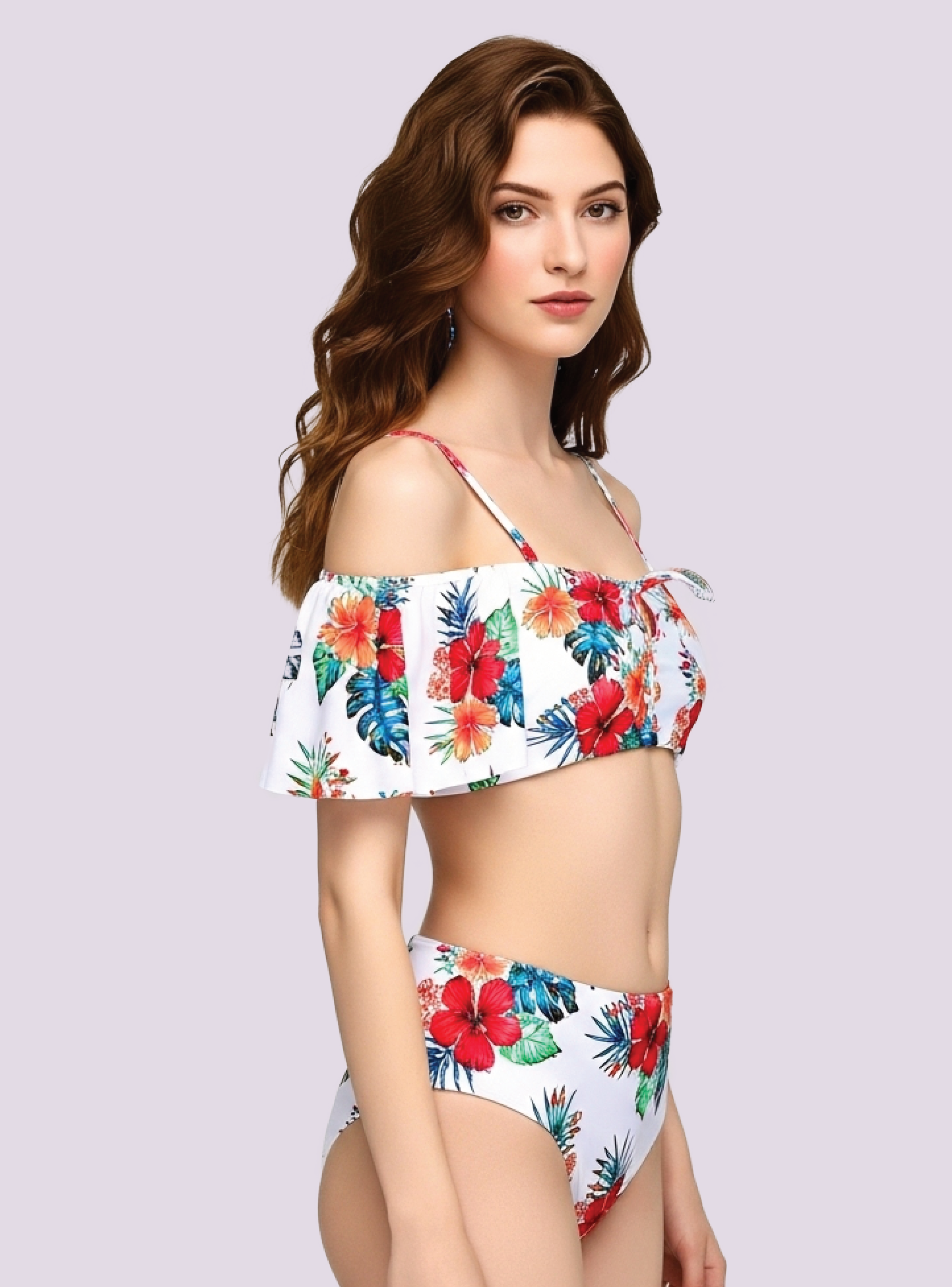 Traje de Baño Bikini dos piezas Hawai Naranja-2