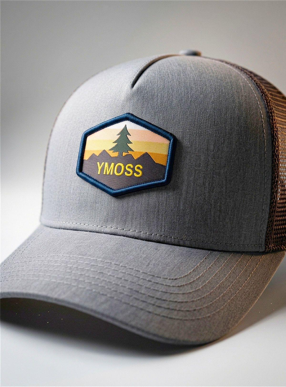 Jockey Trucker YMOSS Mujer Gris Melange Amanecer Bosque y Montaña-5