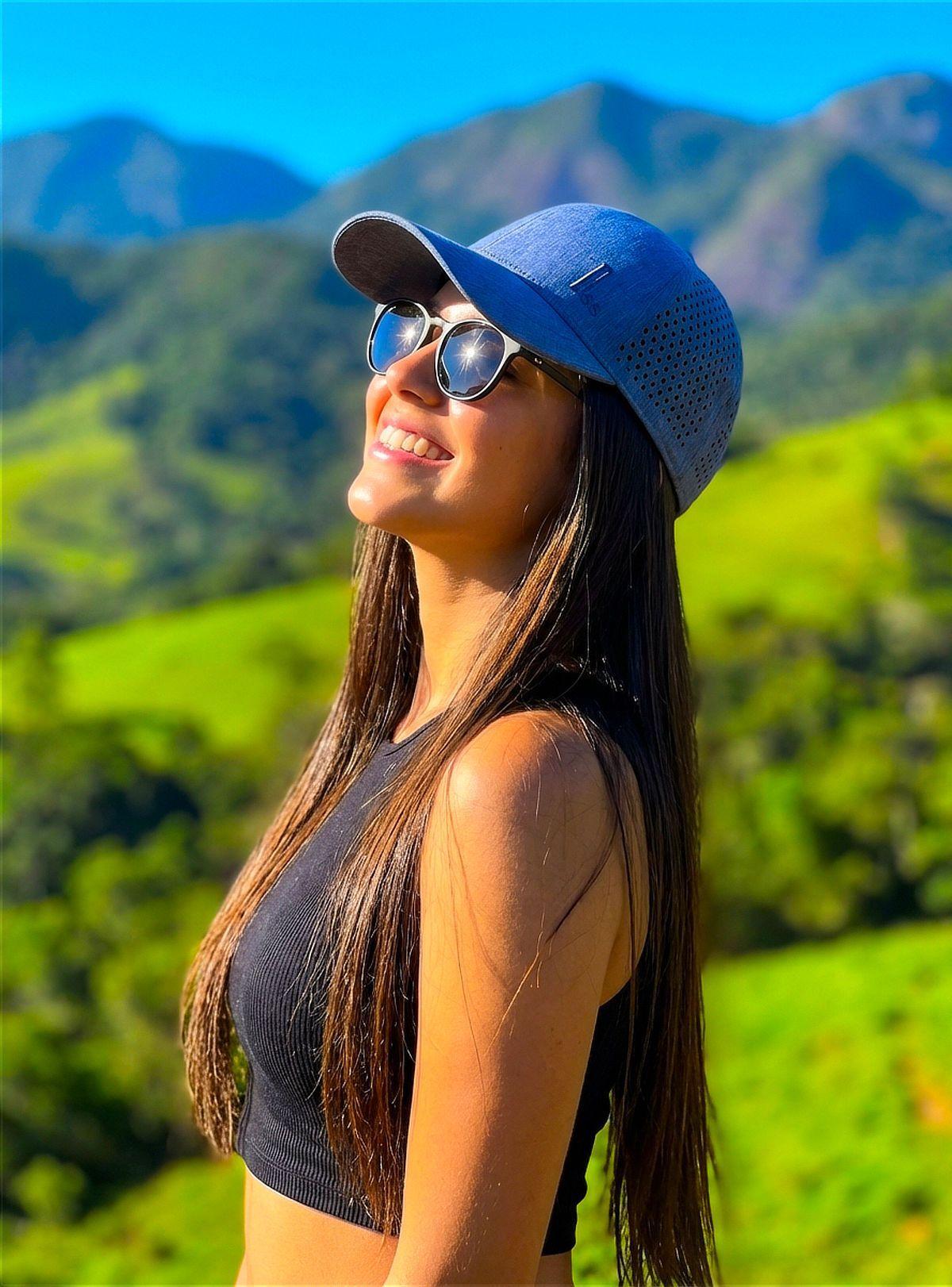 Jockey Gorra trucker Deportiva Premium Celeste "Light Mesh" para Mujer - YMOSS-3