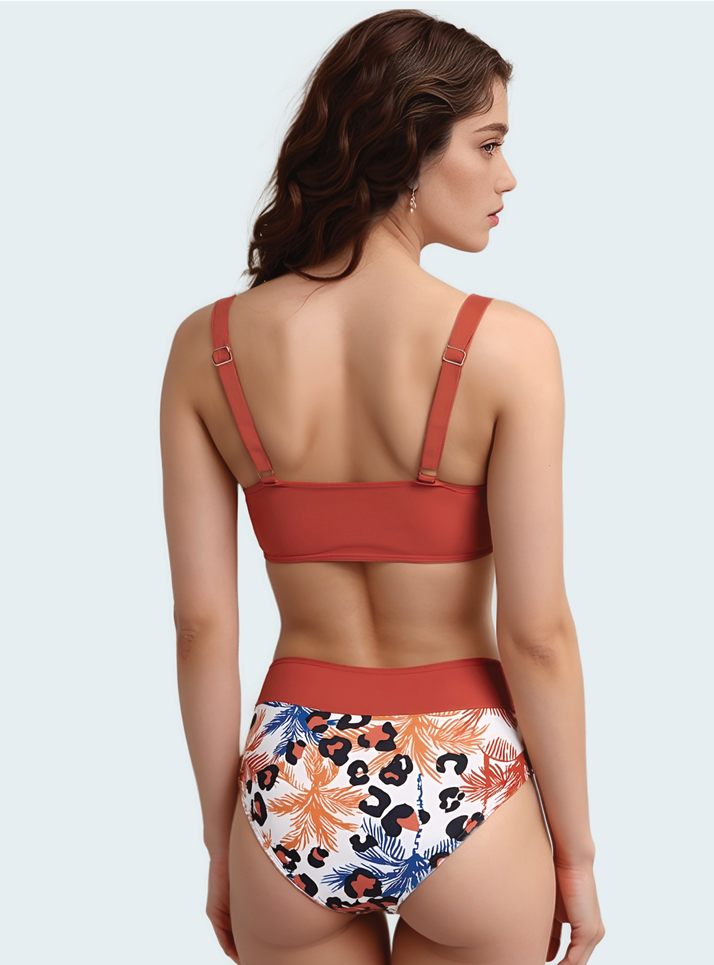 Traje de Baño Completo Bikini dos piezas Safari Naranja-2