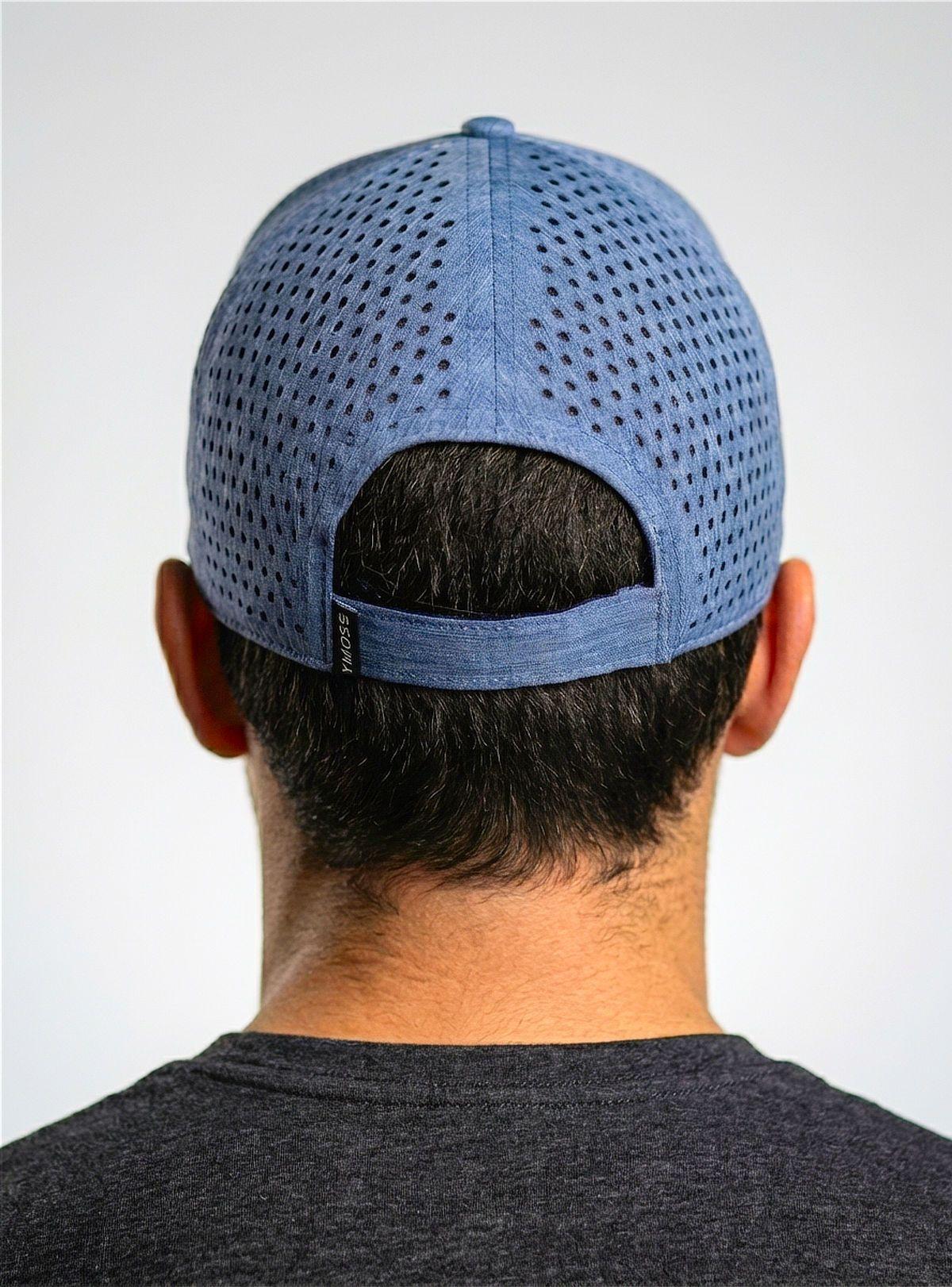 Jockey Trucker Gorra de hombre Azul Jaspeado - YMOSS-3