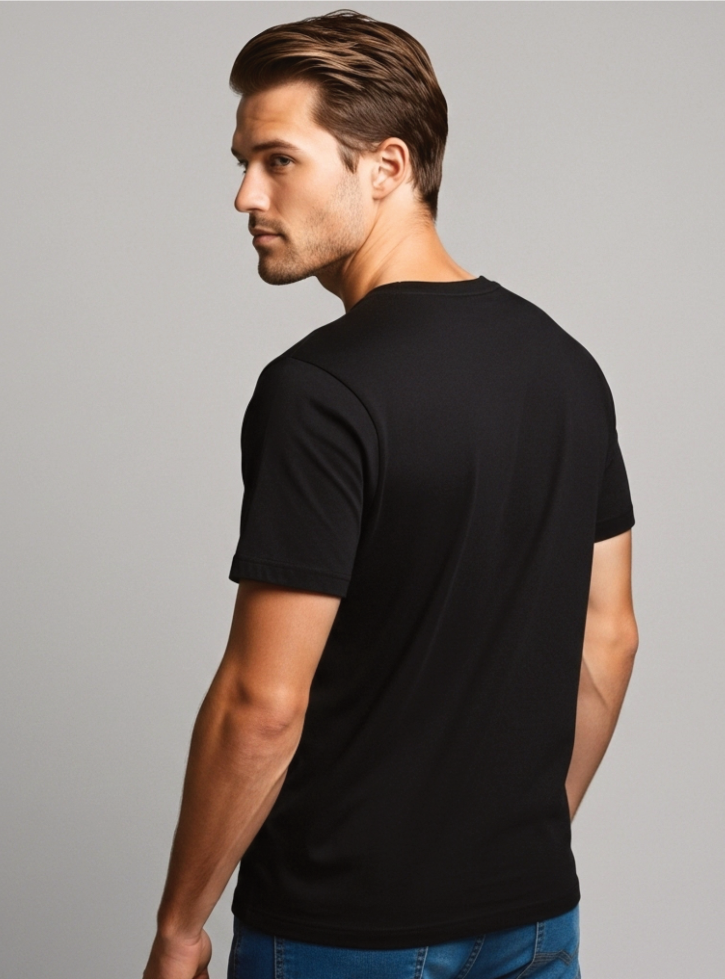 Polera de hombre overzise algodón gamuza-1