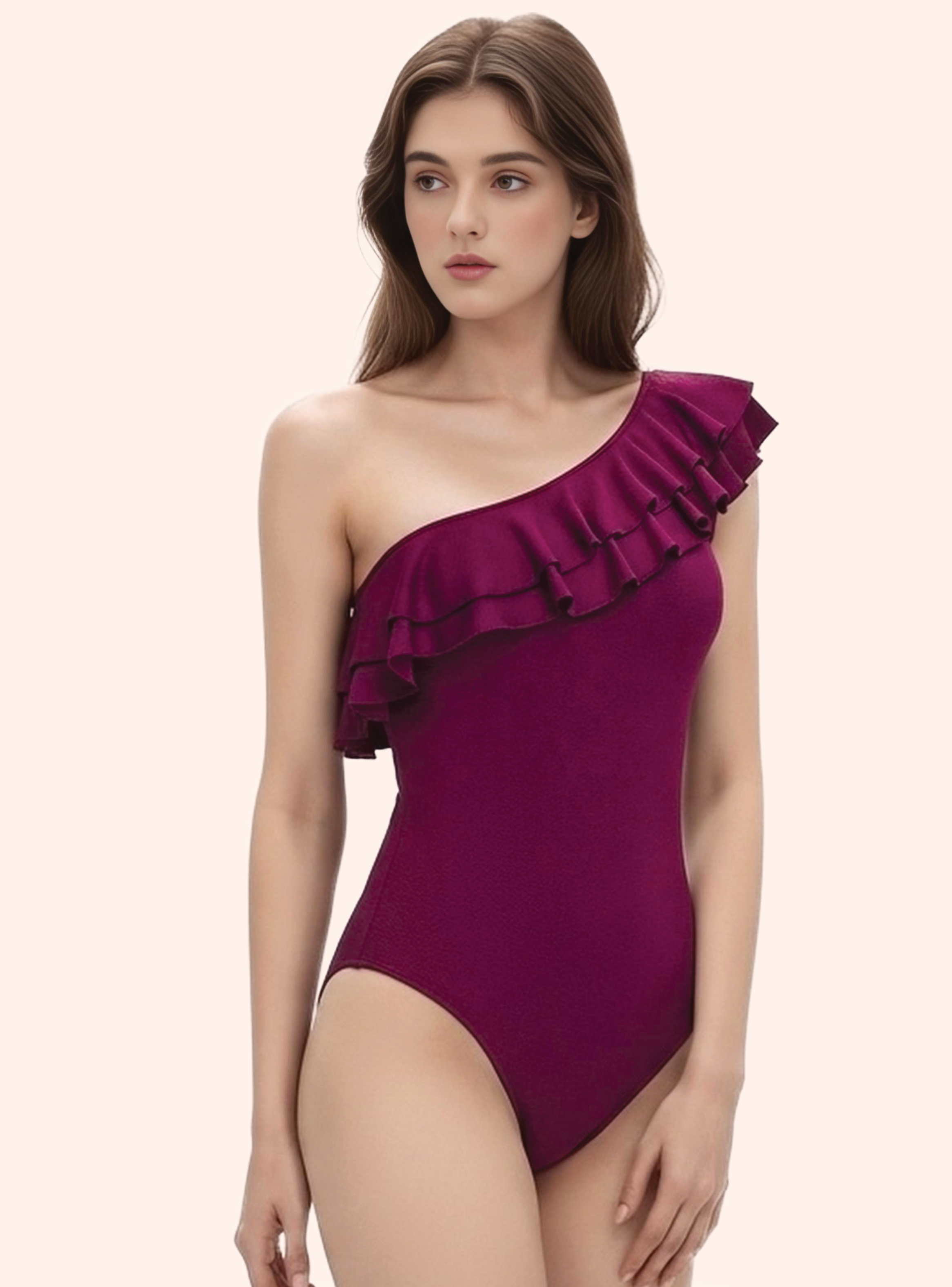 Traje de Baño completo de mujer una pieza Faral Wine-1