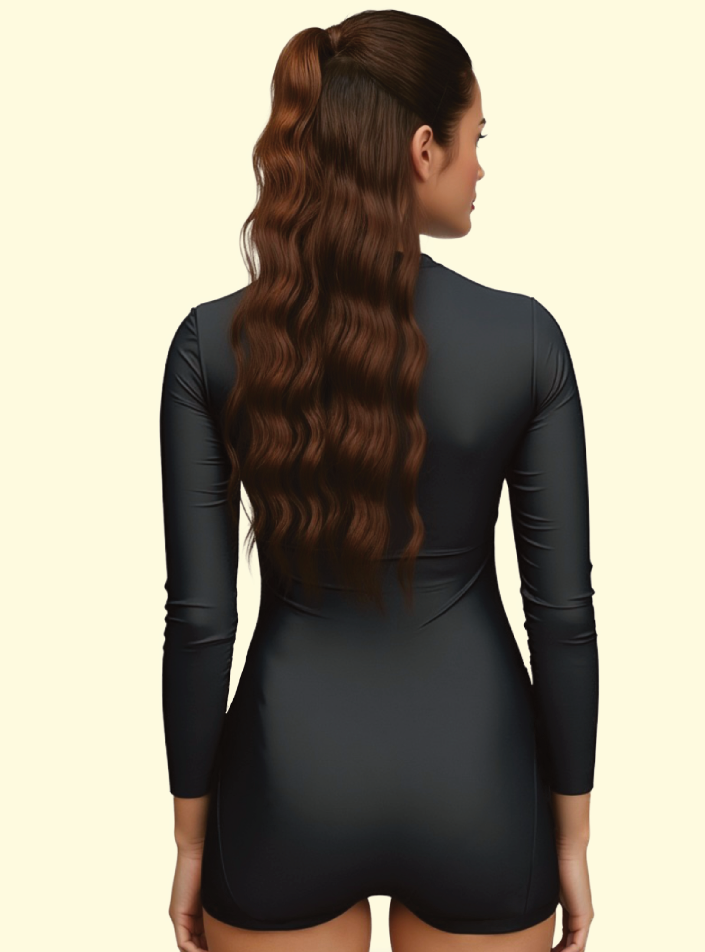 Traje de Baño completo de mujer una pieza Natación Enteriz Negro-2