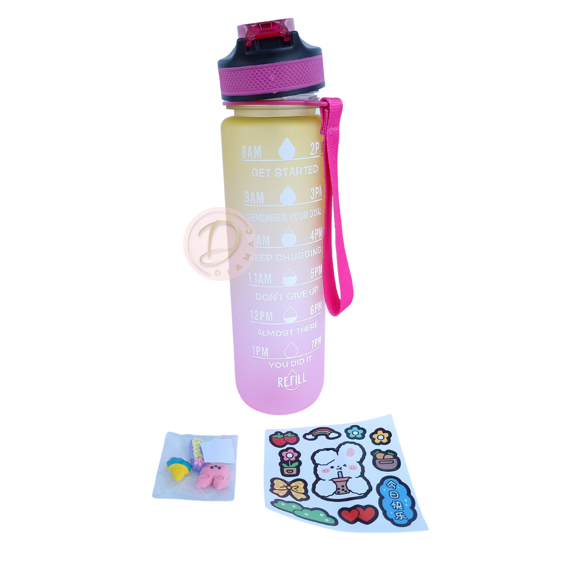 Botella De Agua Motivacional 1000ml-2