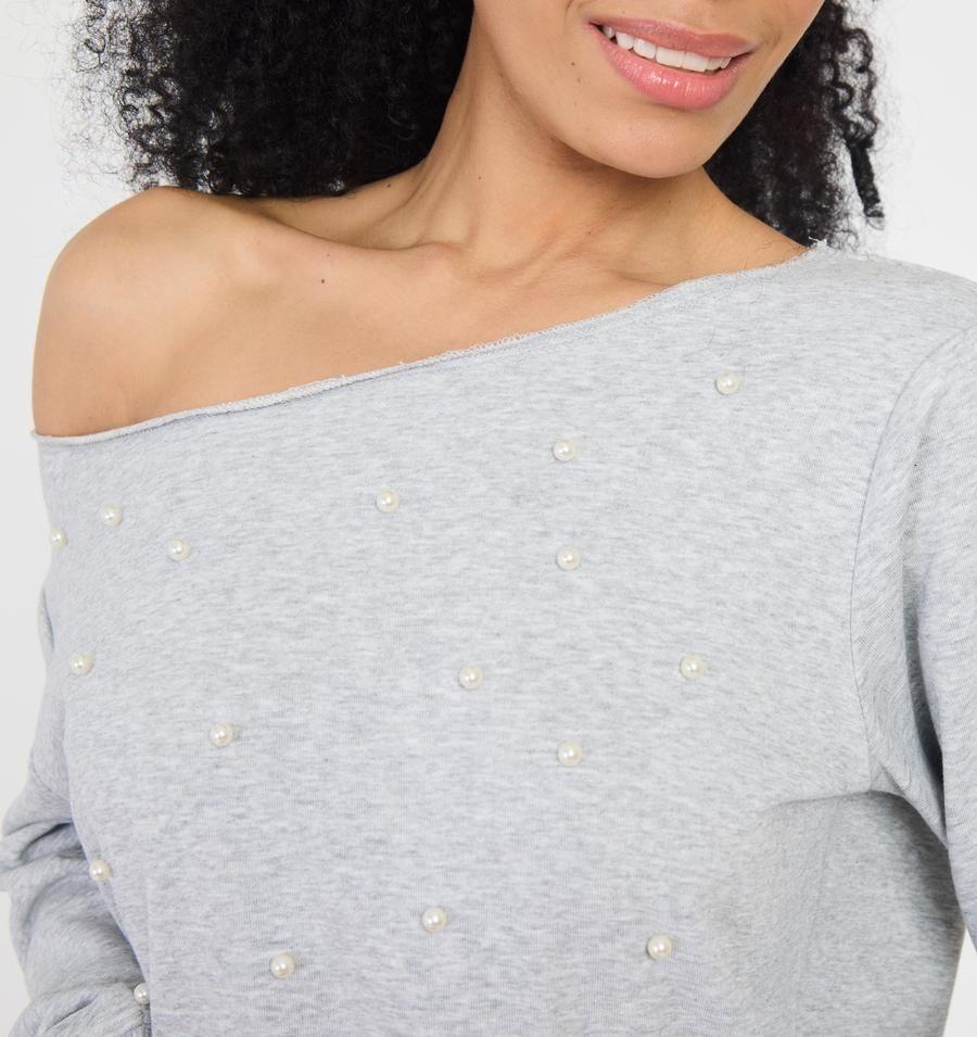 POLERON MUJER ELLESSE DINAMARCA GRIS MELANGE-2
