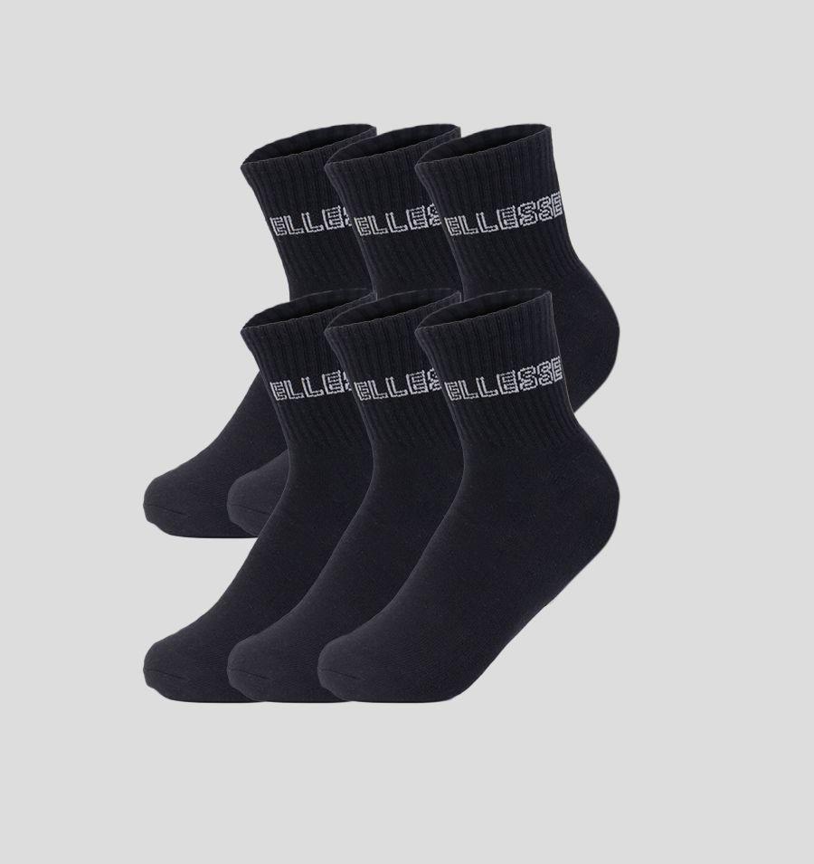 SIXPACK DE CALCETINES HOMBRE ELLESSE HAMISH NEGRO-0